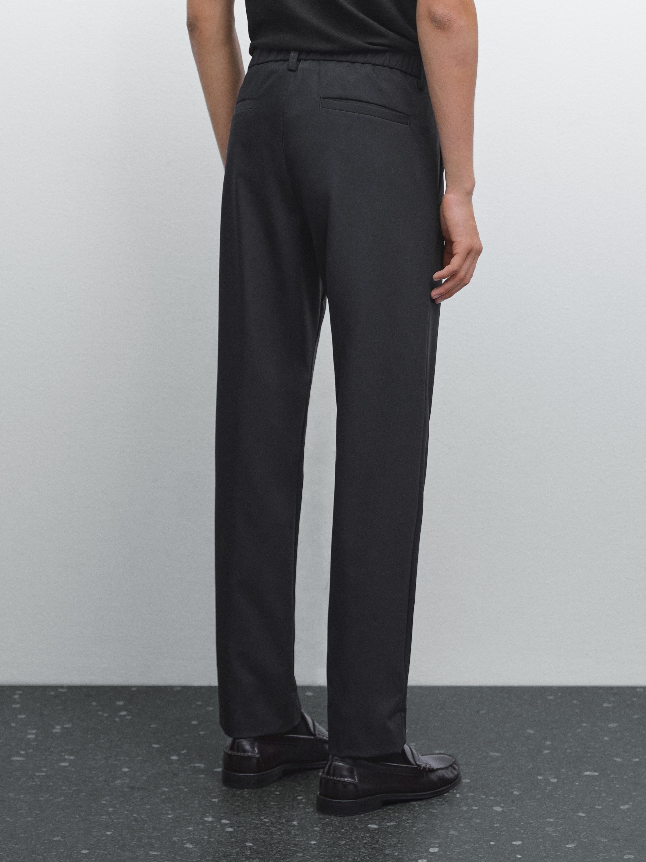 Regular-fit technical trousers — NAVY BLUE