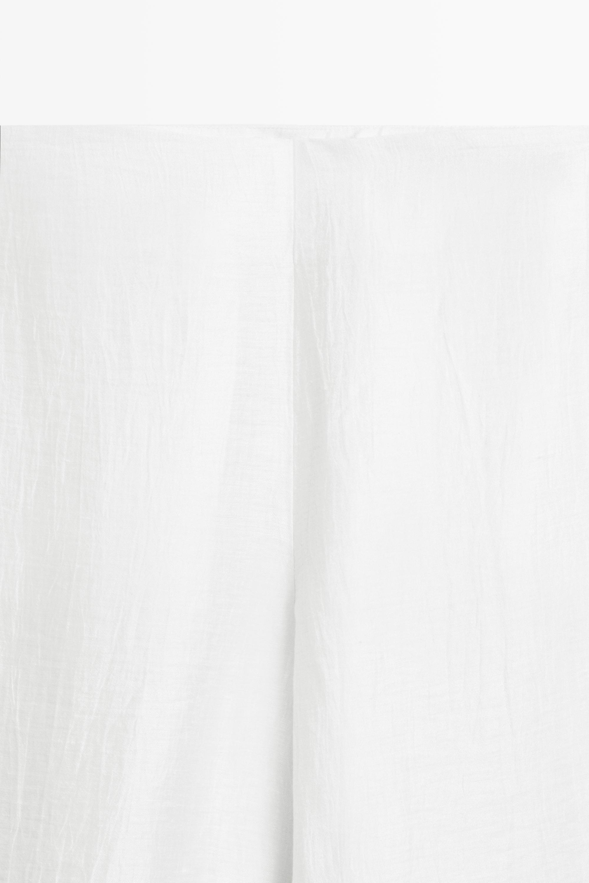 Linen blend palazzo trousers — Off white