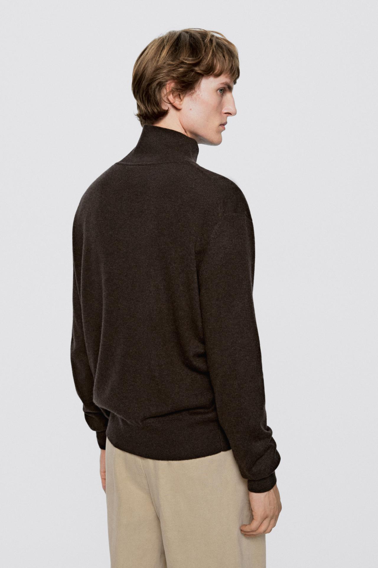 Wool blend button-up knit cardigan - LIMITED EDITION — Chocolate