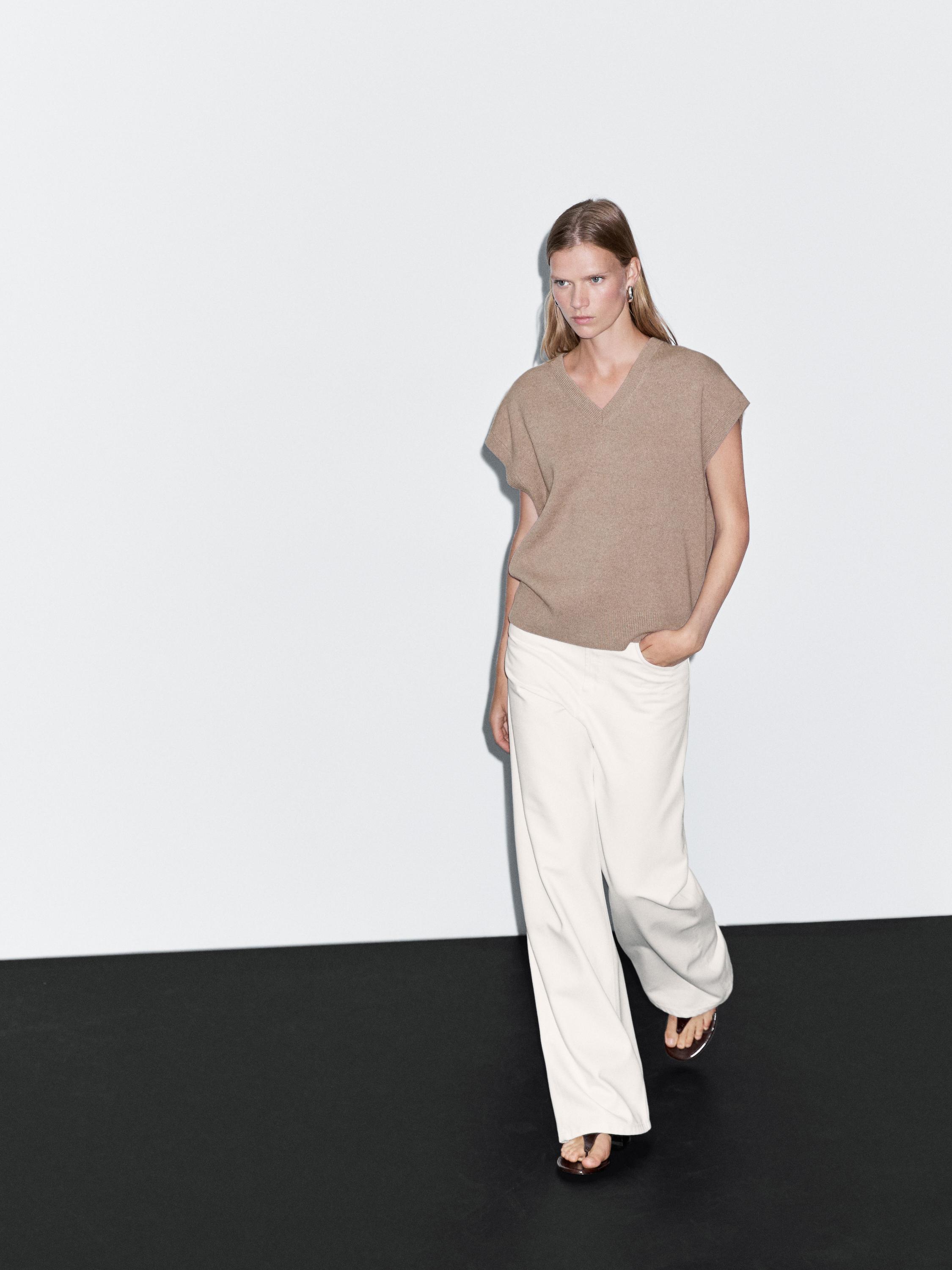 羊毛混紡針織背心