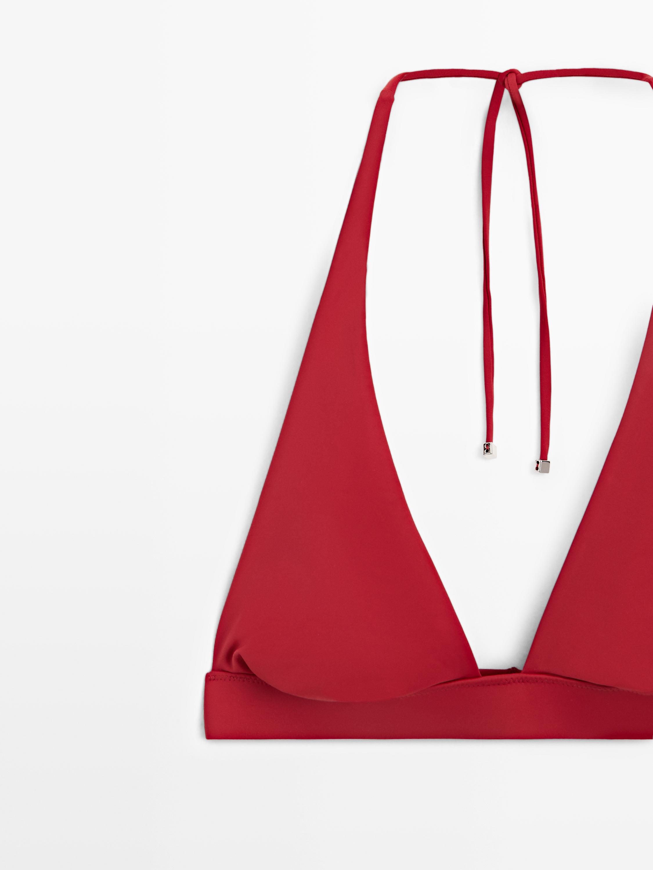 Triangle bikini top — RED
