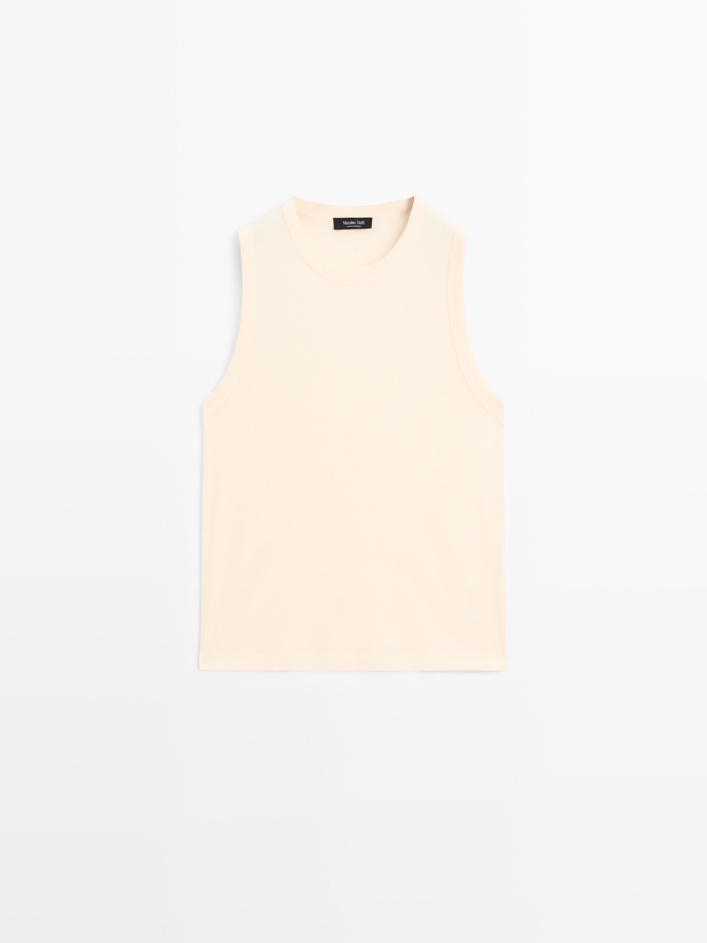 Camiseta tirantes cuello redondo 100% algodón