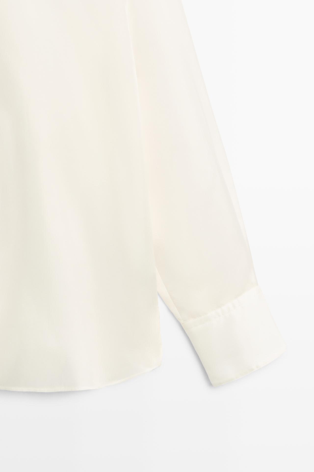 Oversized fluid shirt — WHITE