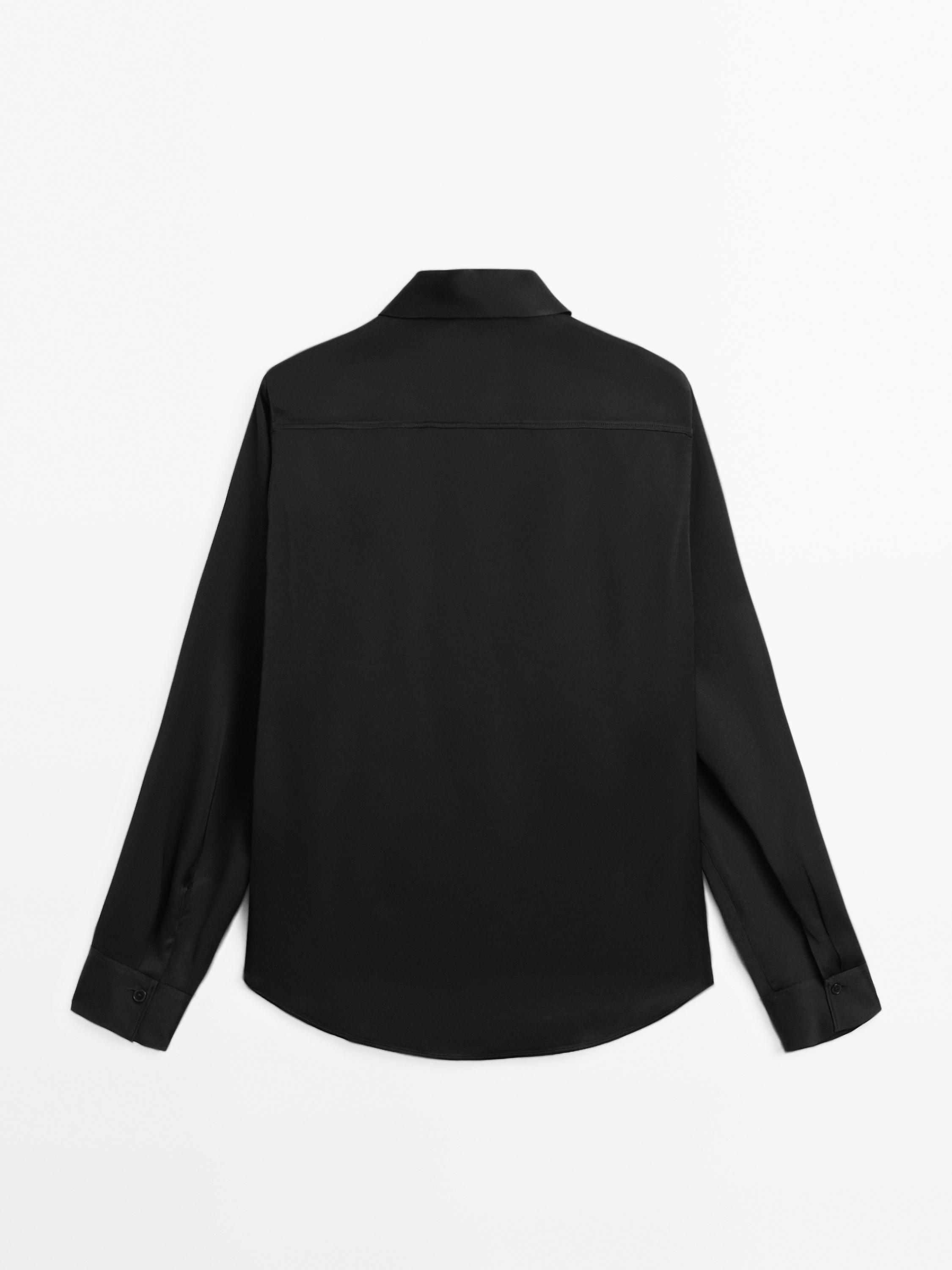 Flowing satin shirt