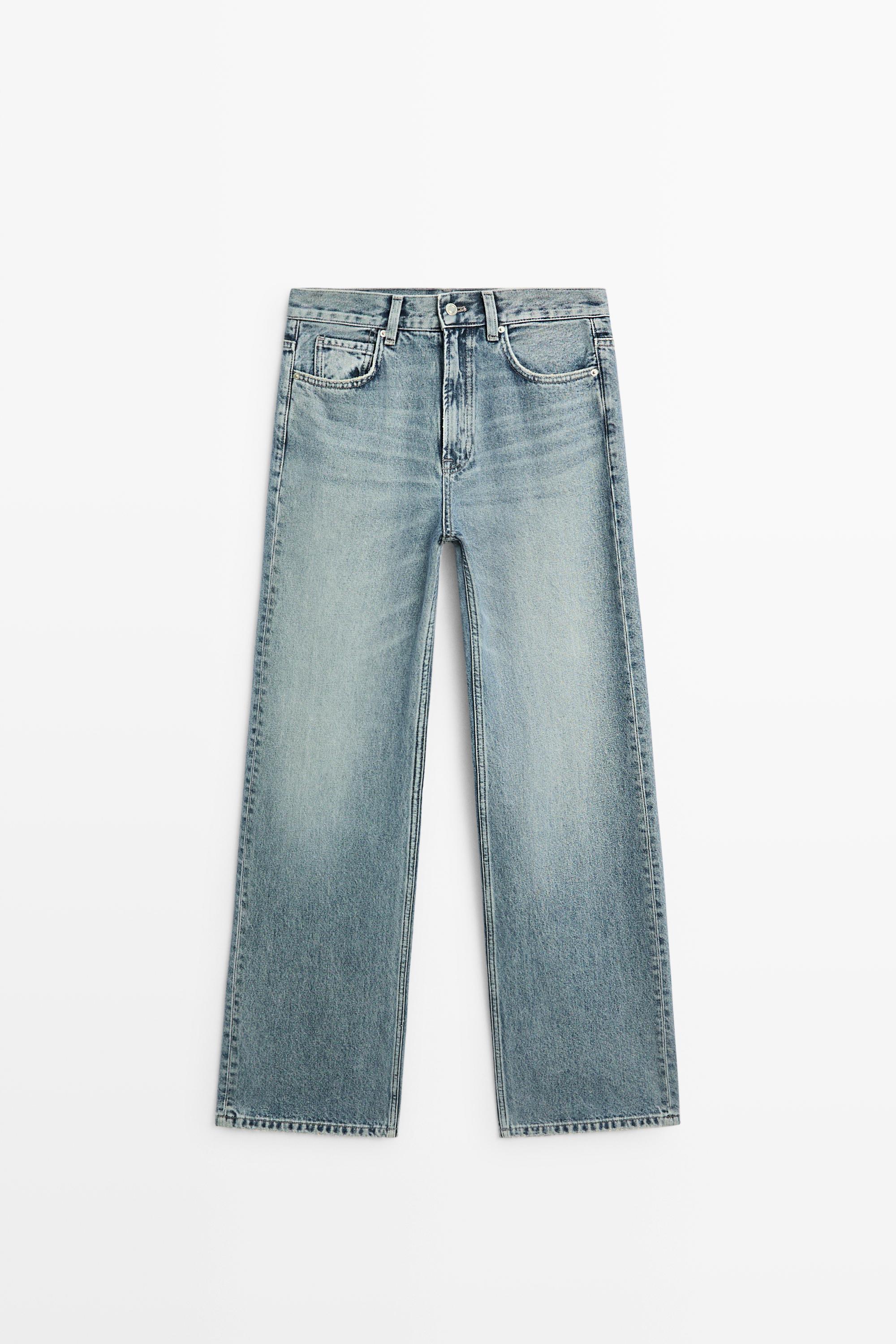 High-waist wide-leg jeans