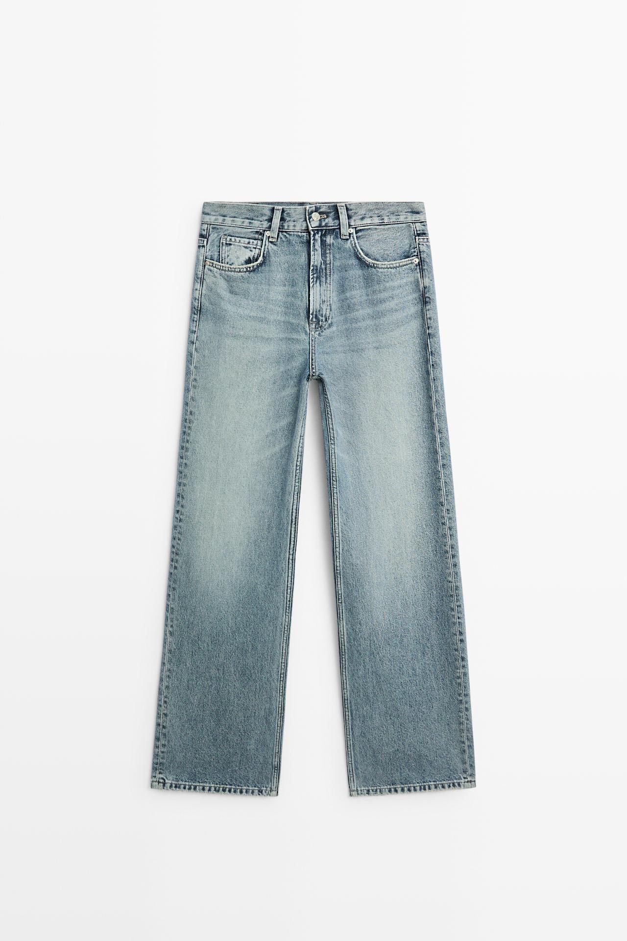 High-waist wide-leg jeans — Light Blue