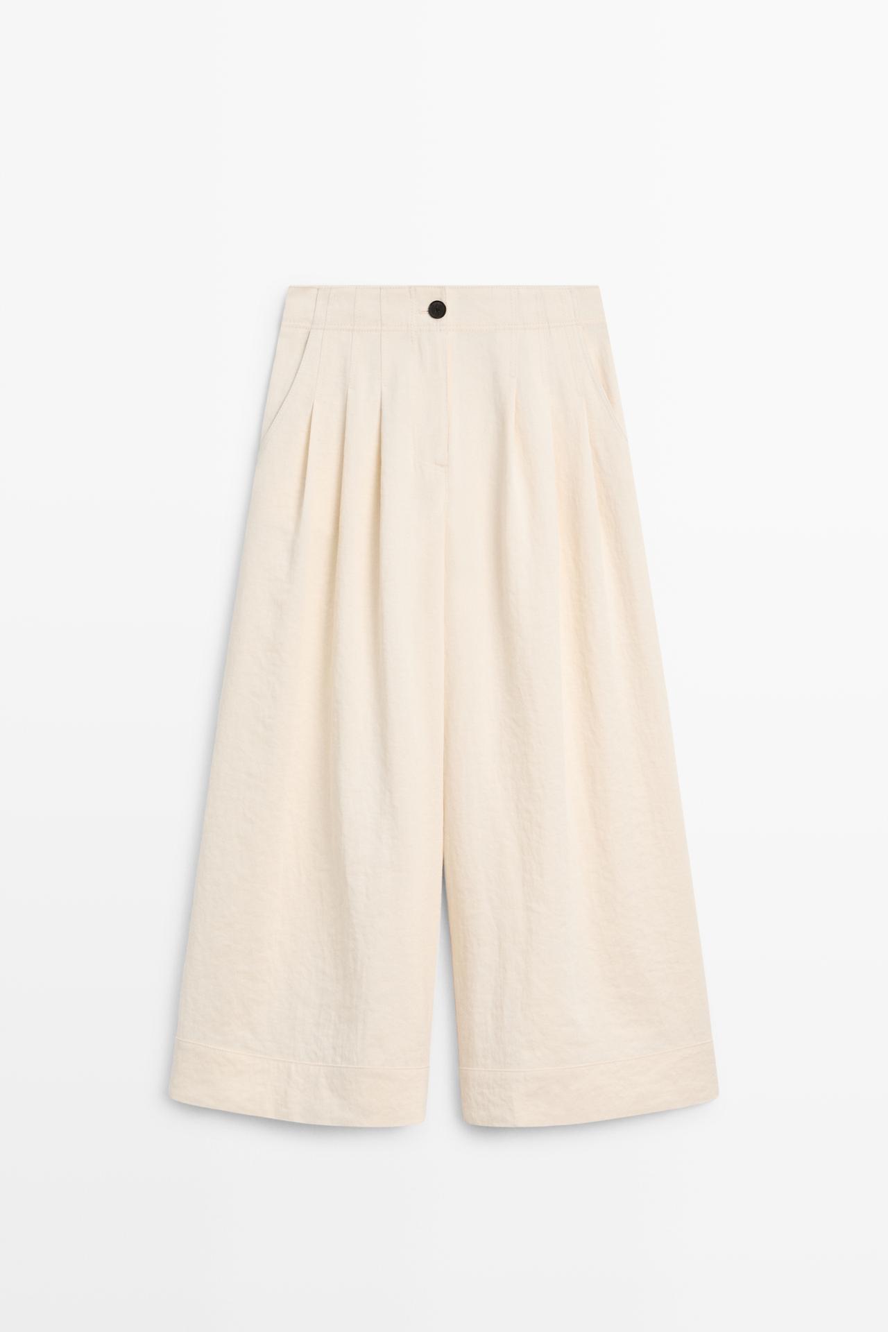 Wide-leg cropped pants — CREAM