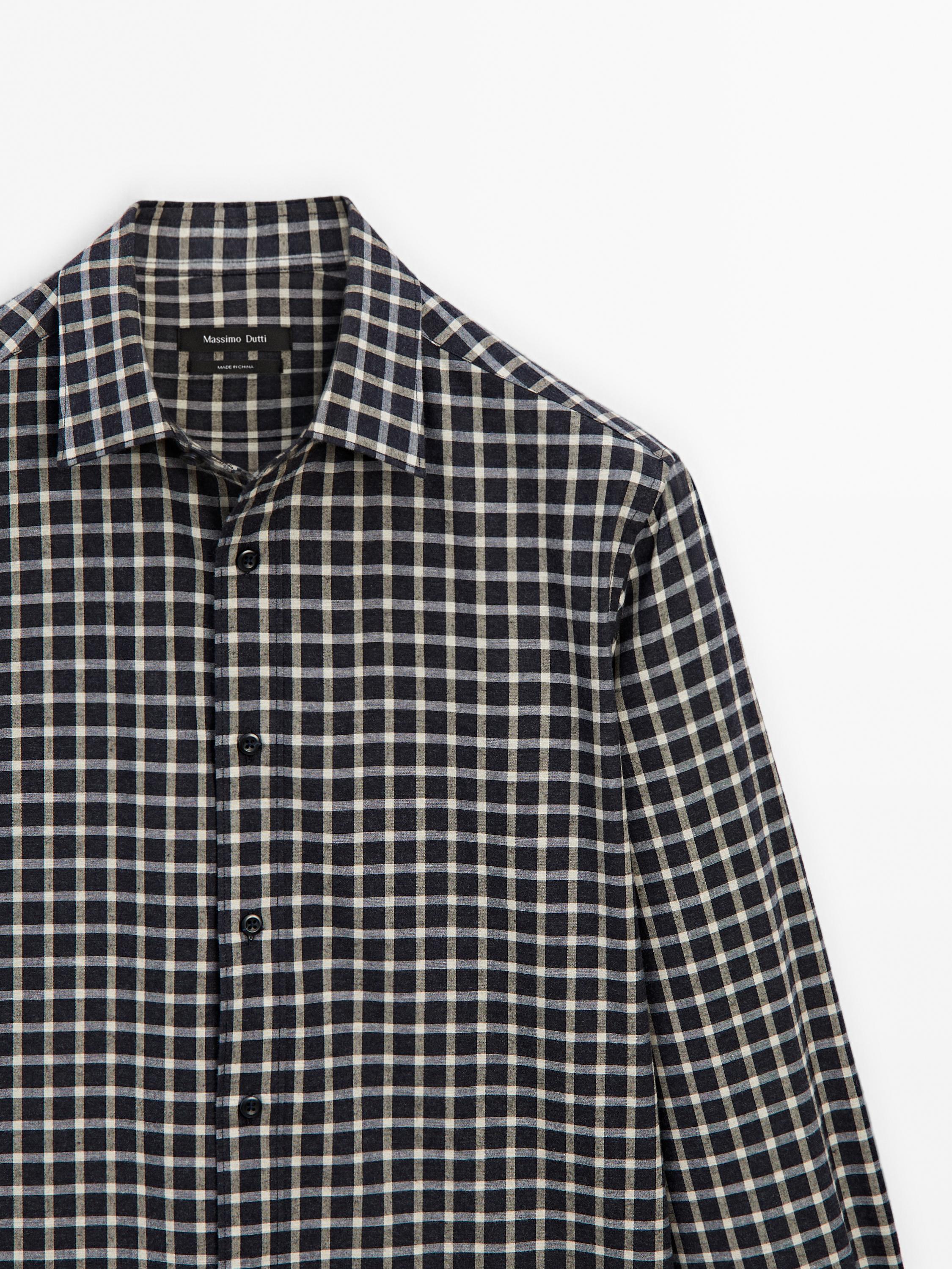 100% cotton regular fit check shirt