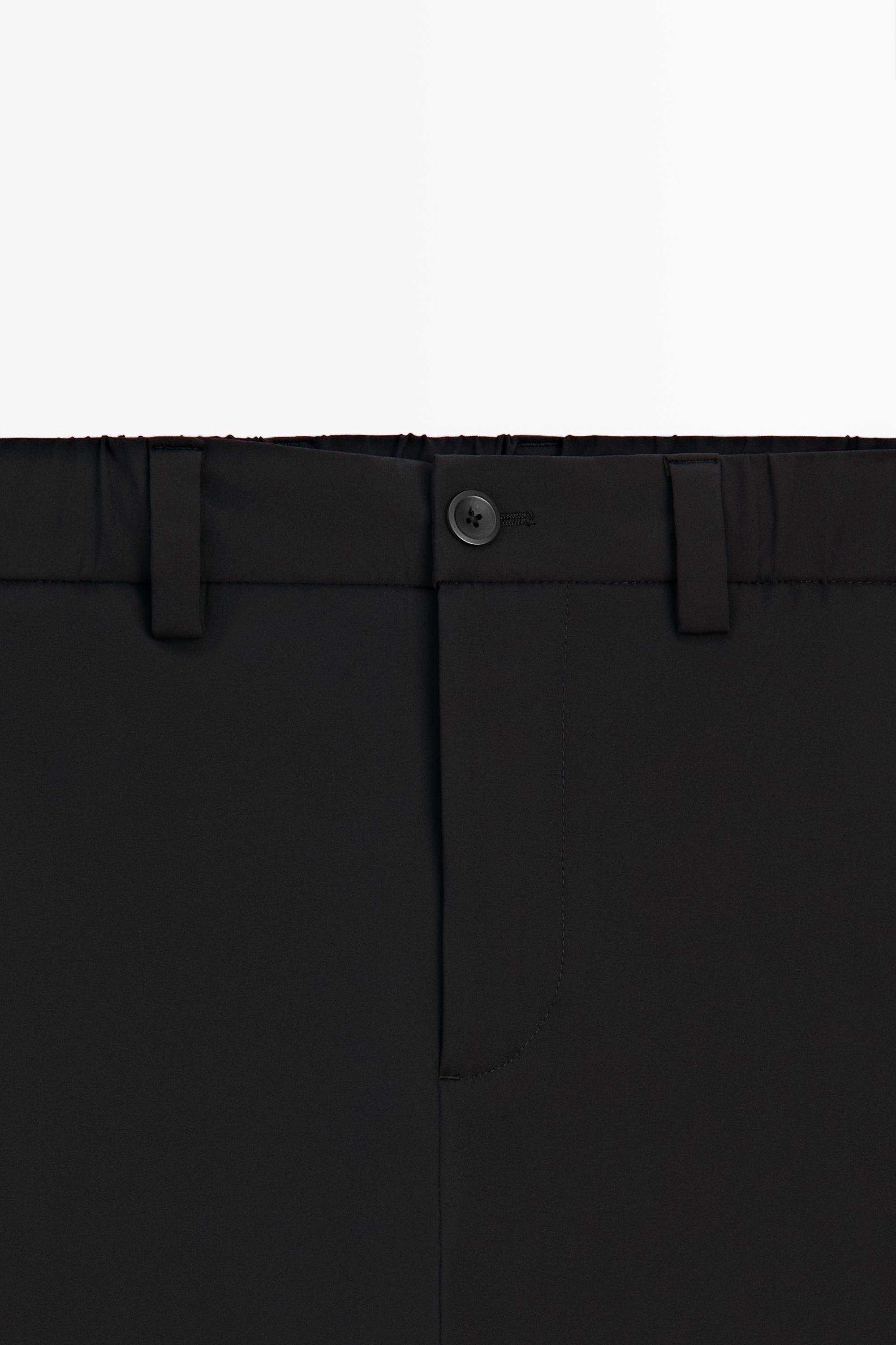Regular-fit technical pants — BLACK