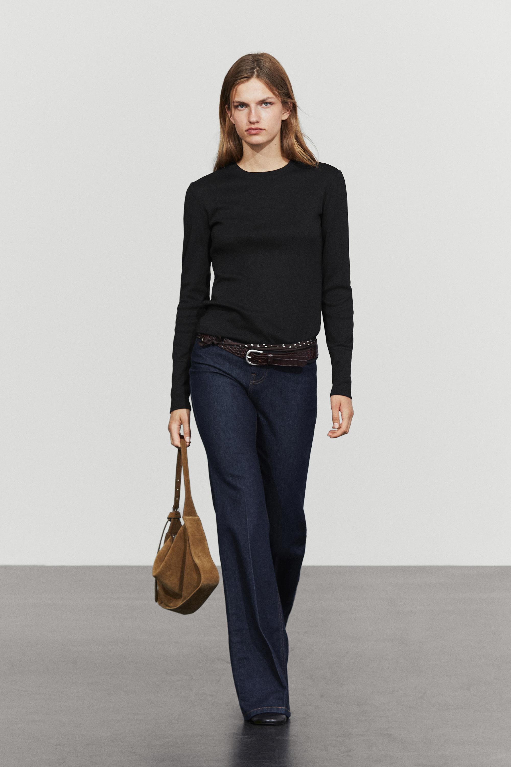 High-waist skinny flare jeans