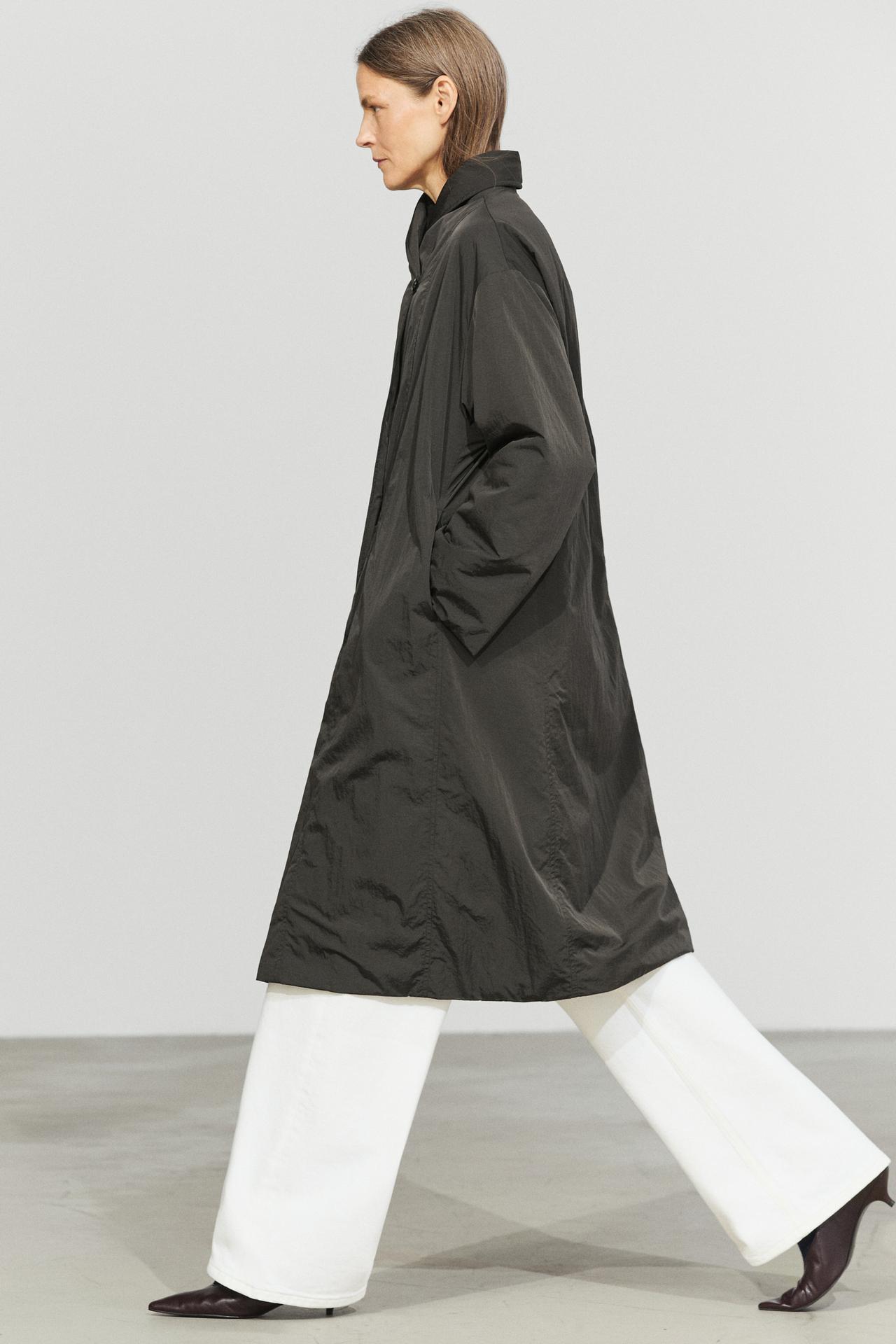 Long quilted parka — MOLE BROWN