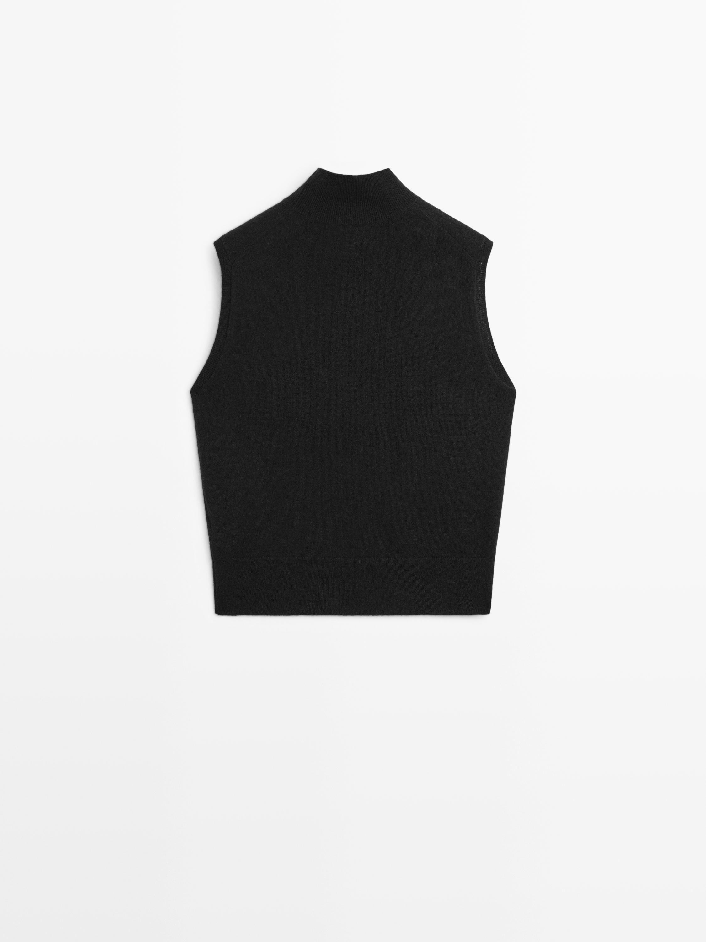 100% cashmere knit waistcoat