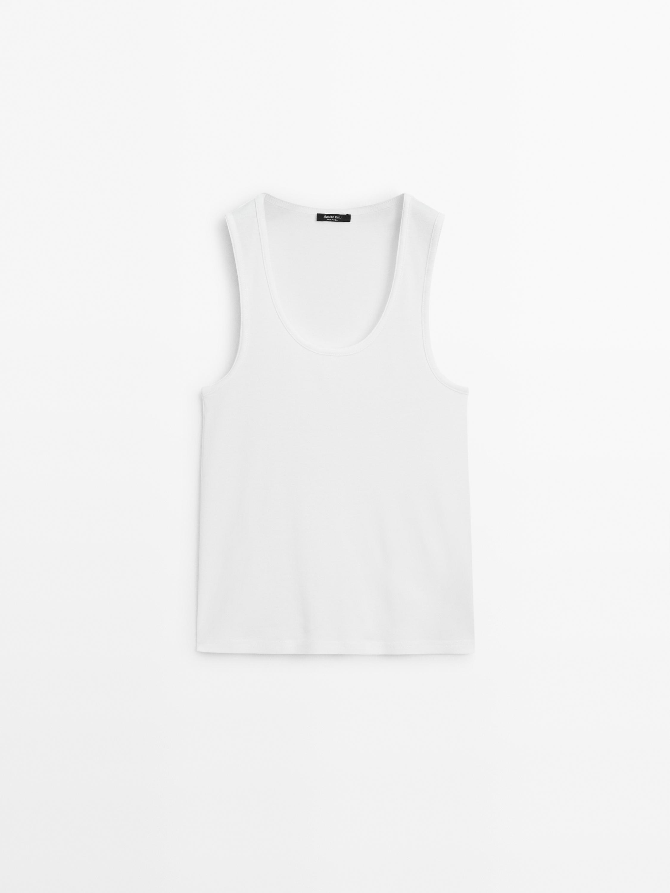 Camiseta tirantes anchos 100% algodón