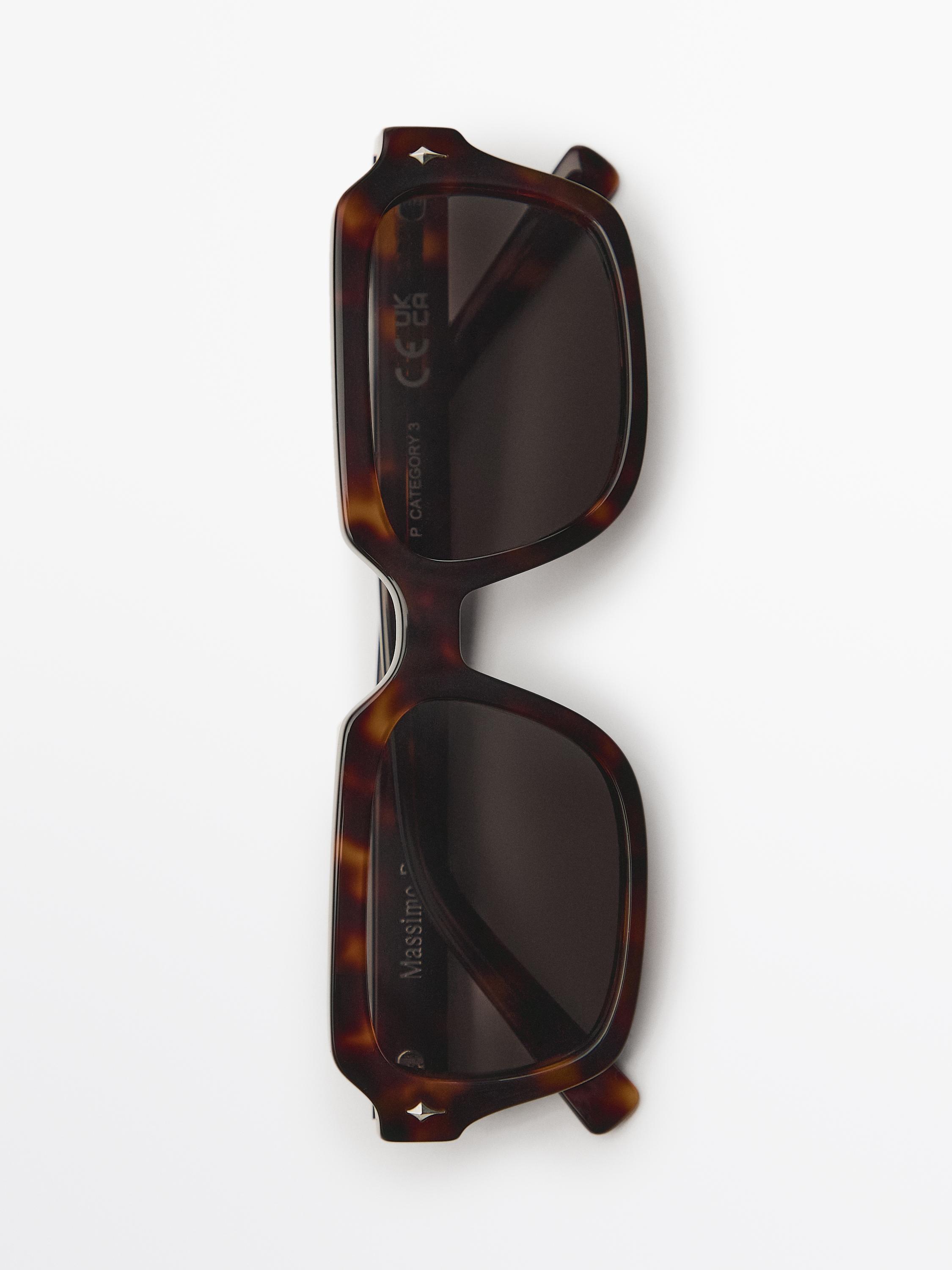 Rectangular sunglasses — BROWN