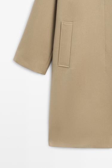 100% wool raglan sleeve coat — BEIGE 7