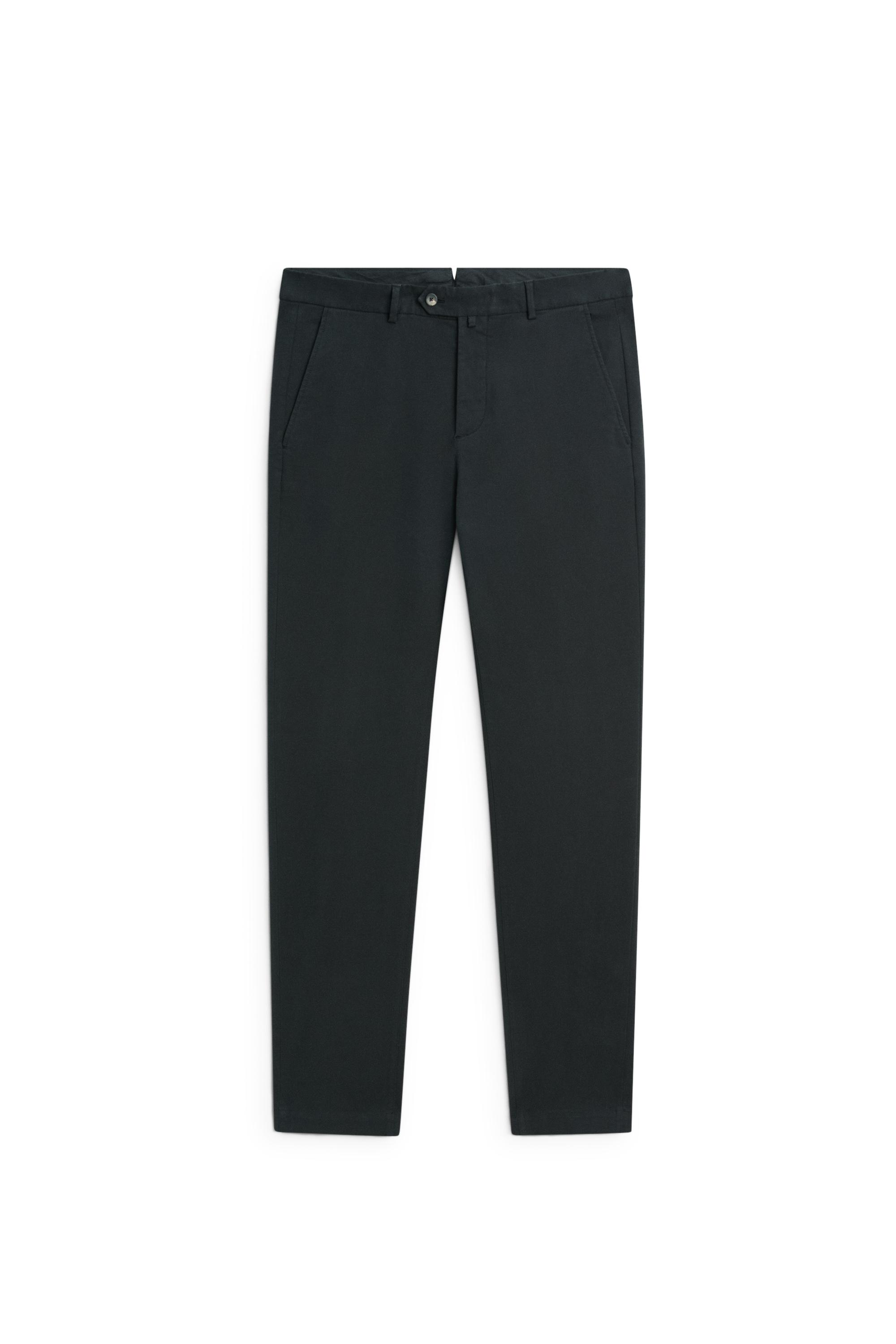 100% cotton slim fit pants — NAVY BLUE