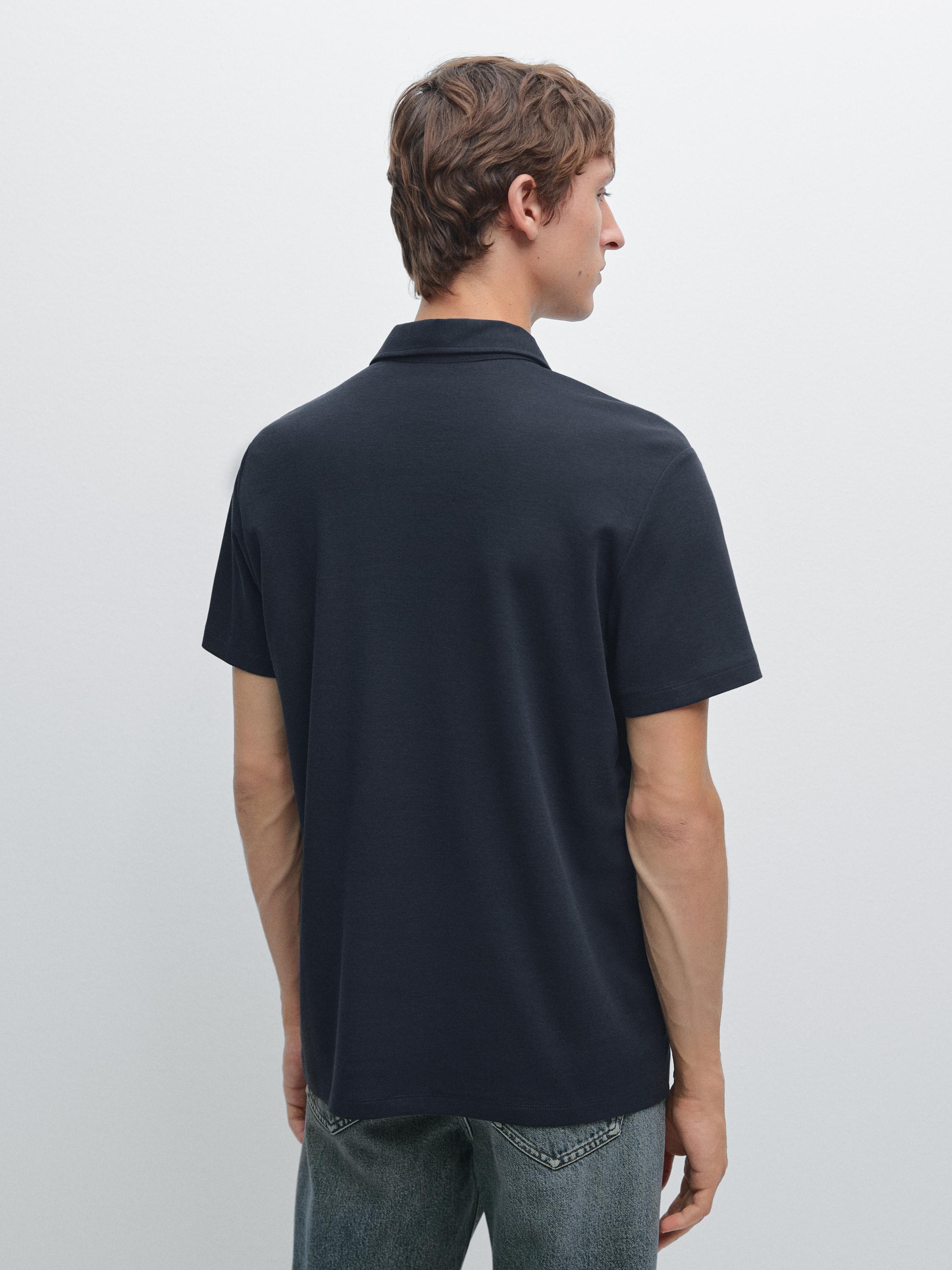 Poloshirt mit kurzen Ärmeln aus Baumwollmischgewebe