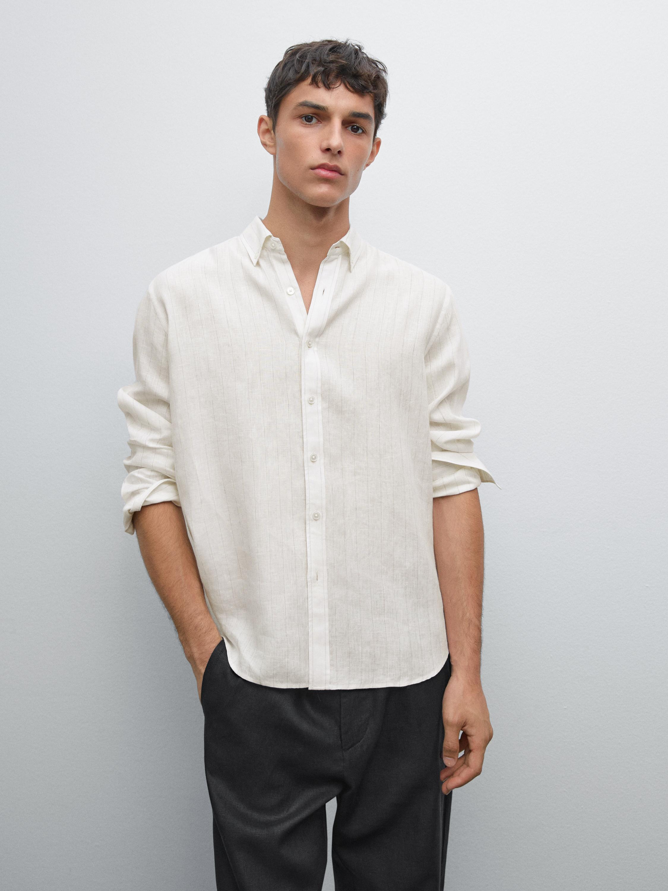Regular fit pinstripe shirt