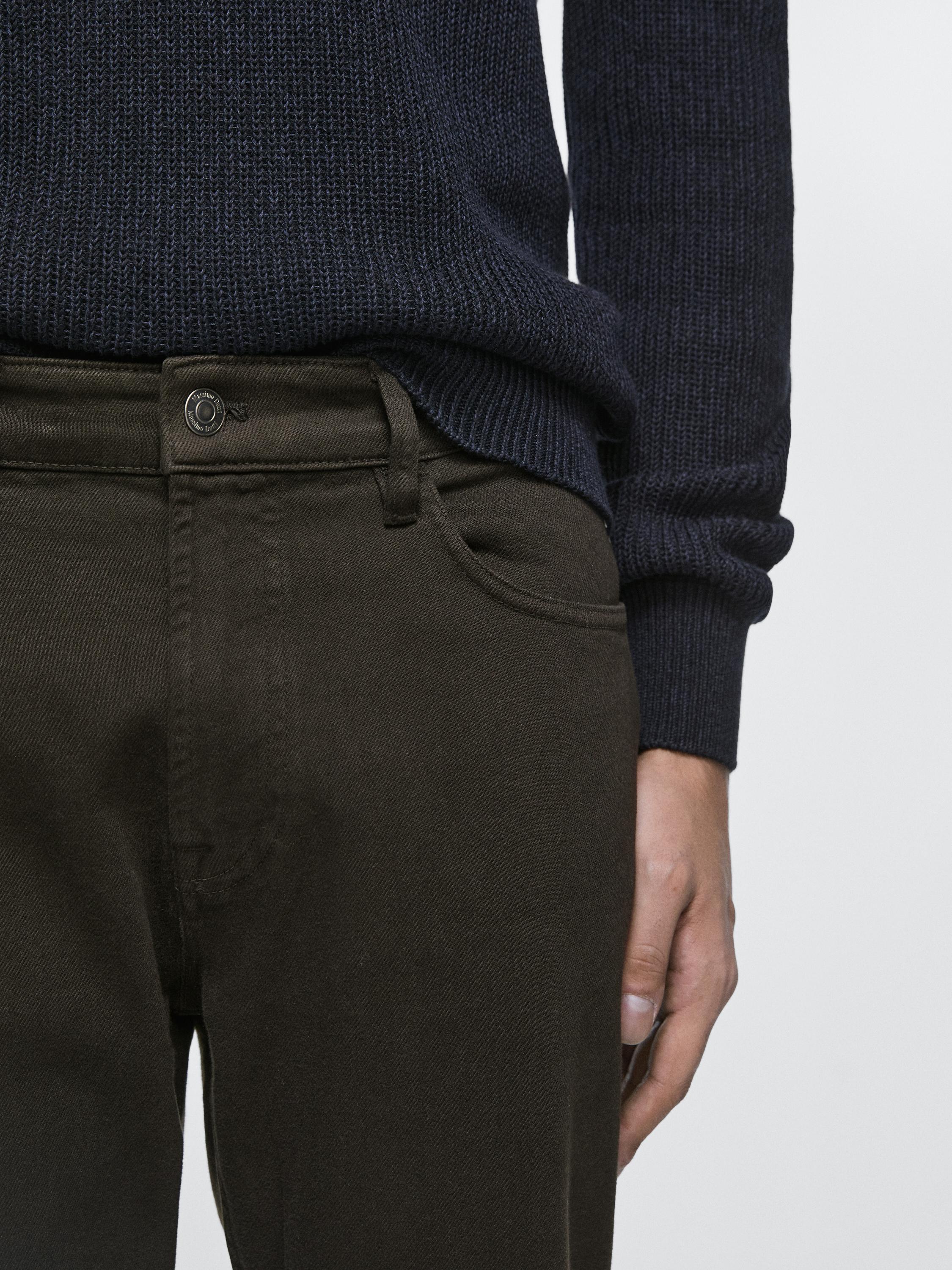 Tapered fit jeans — DARK GREEN