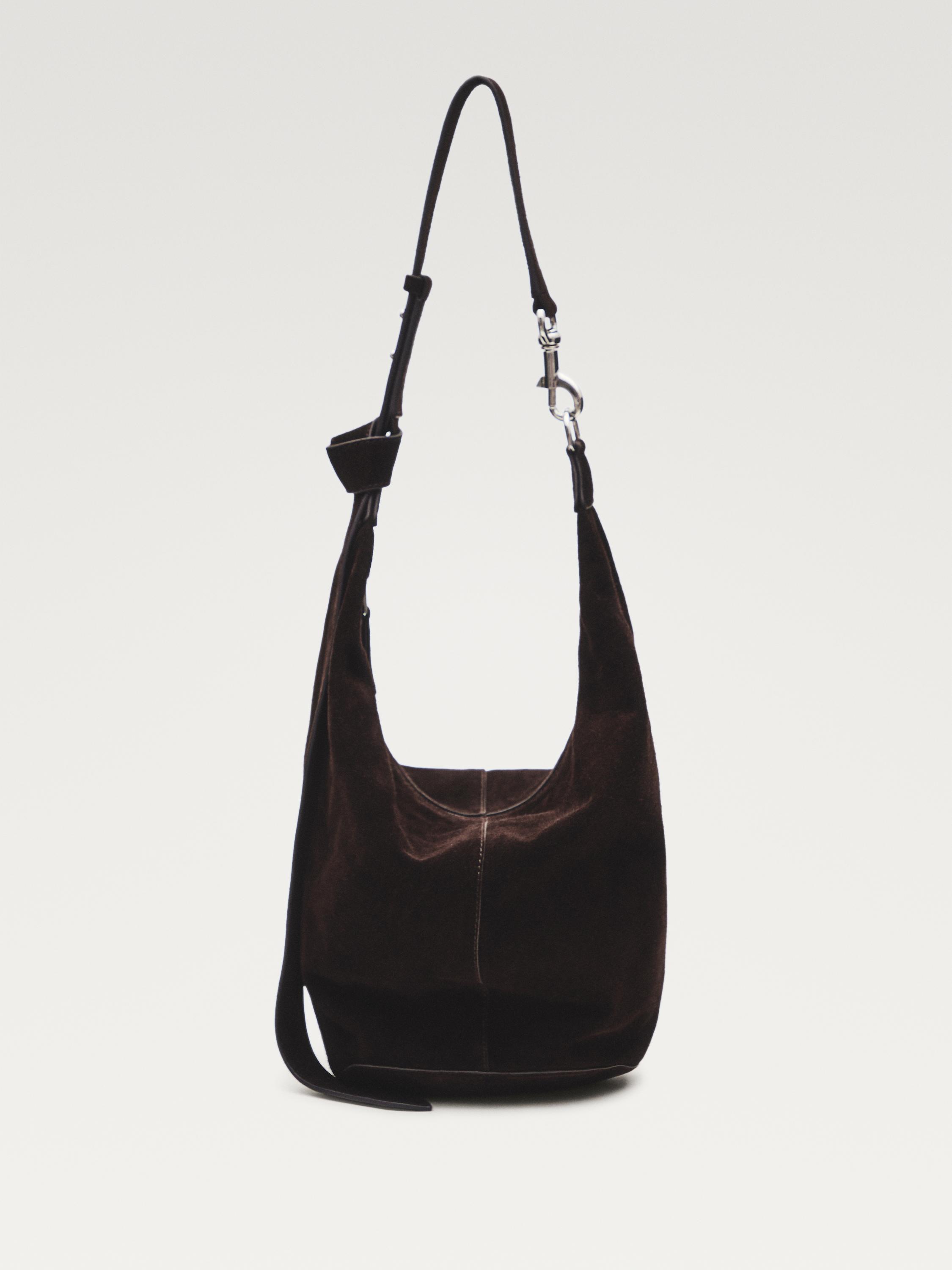 Süet deri kova çanta