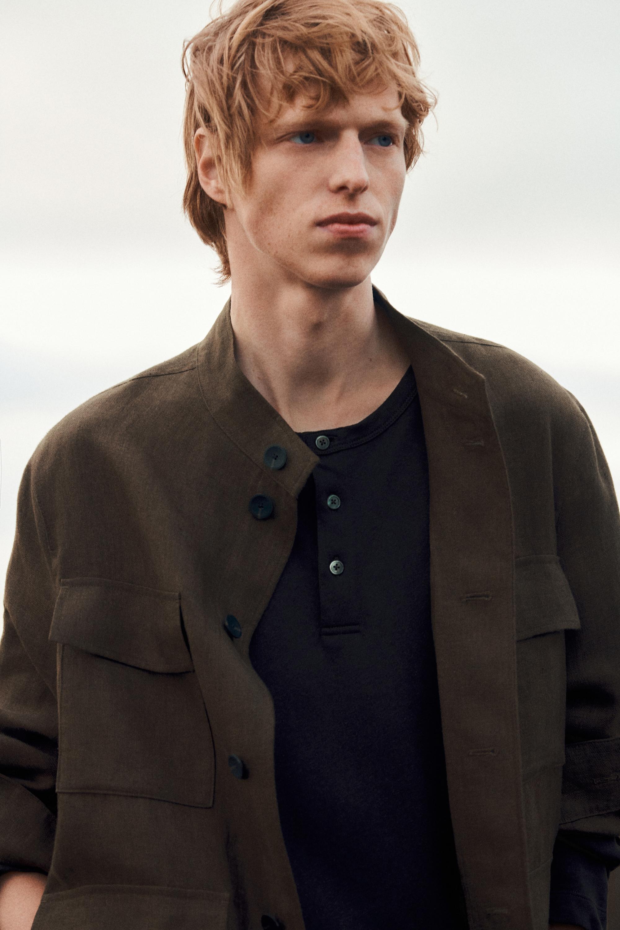Total look faded linen overshirt — OCHRE