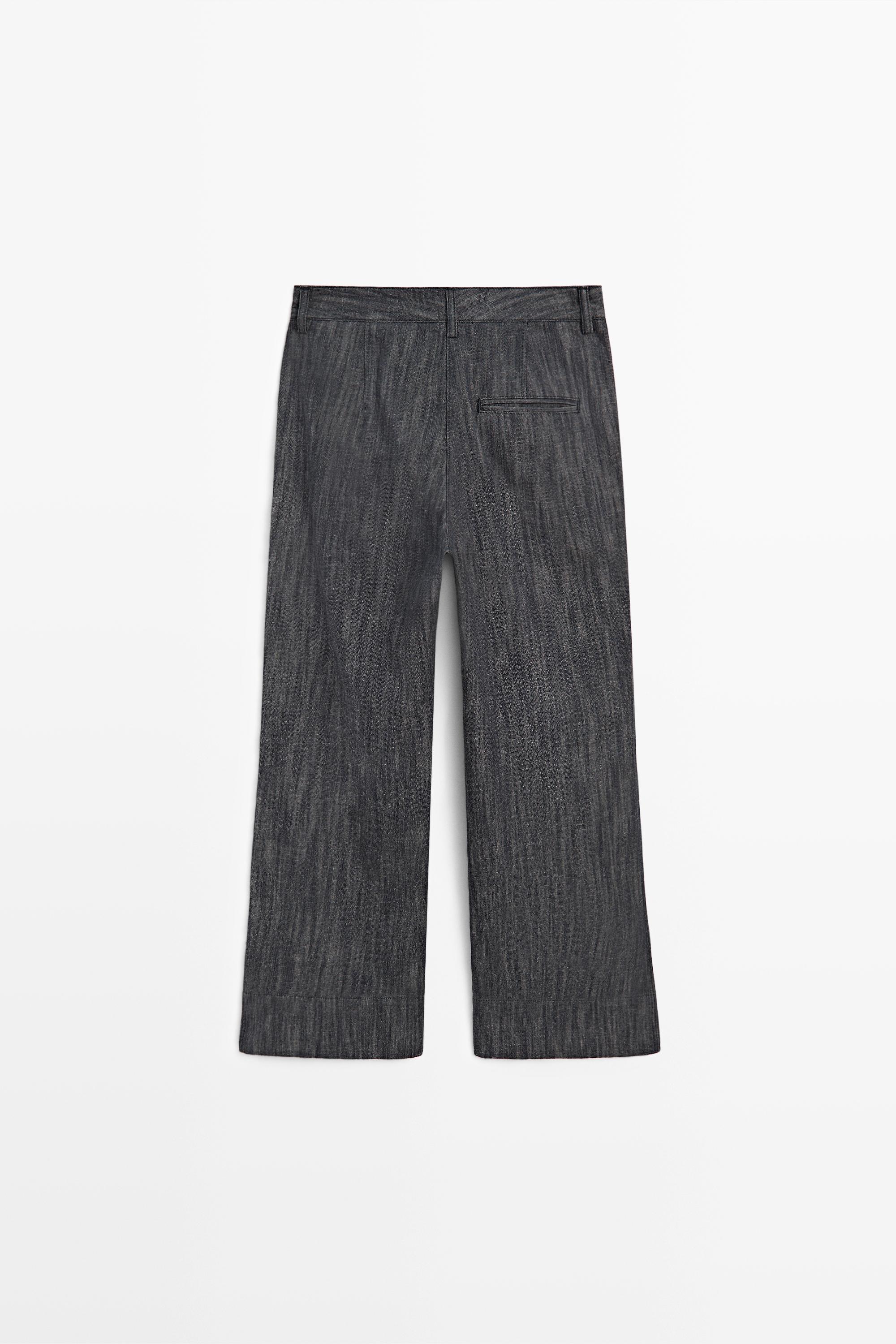 Cropped flare pants — INDIGO