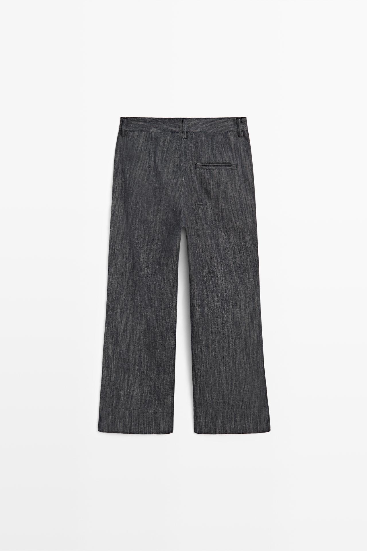 Cropped flare pants — INDIGO