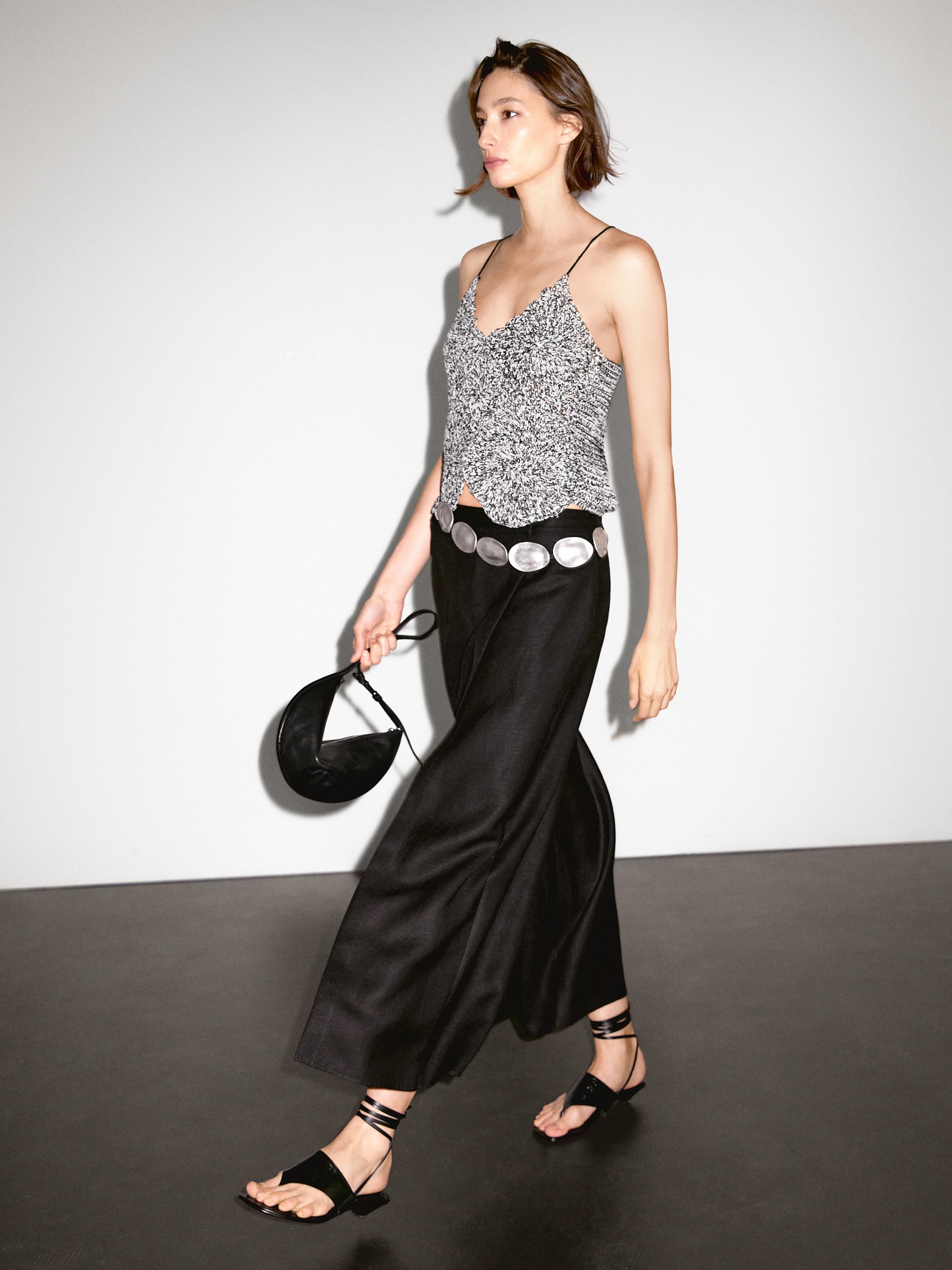 Faldilla pantaló llarga amb lli