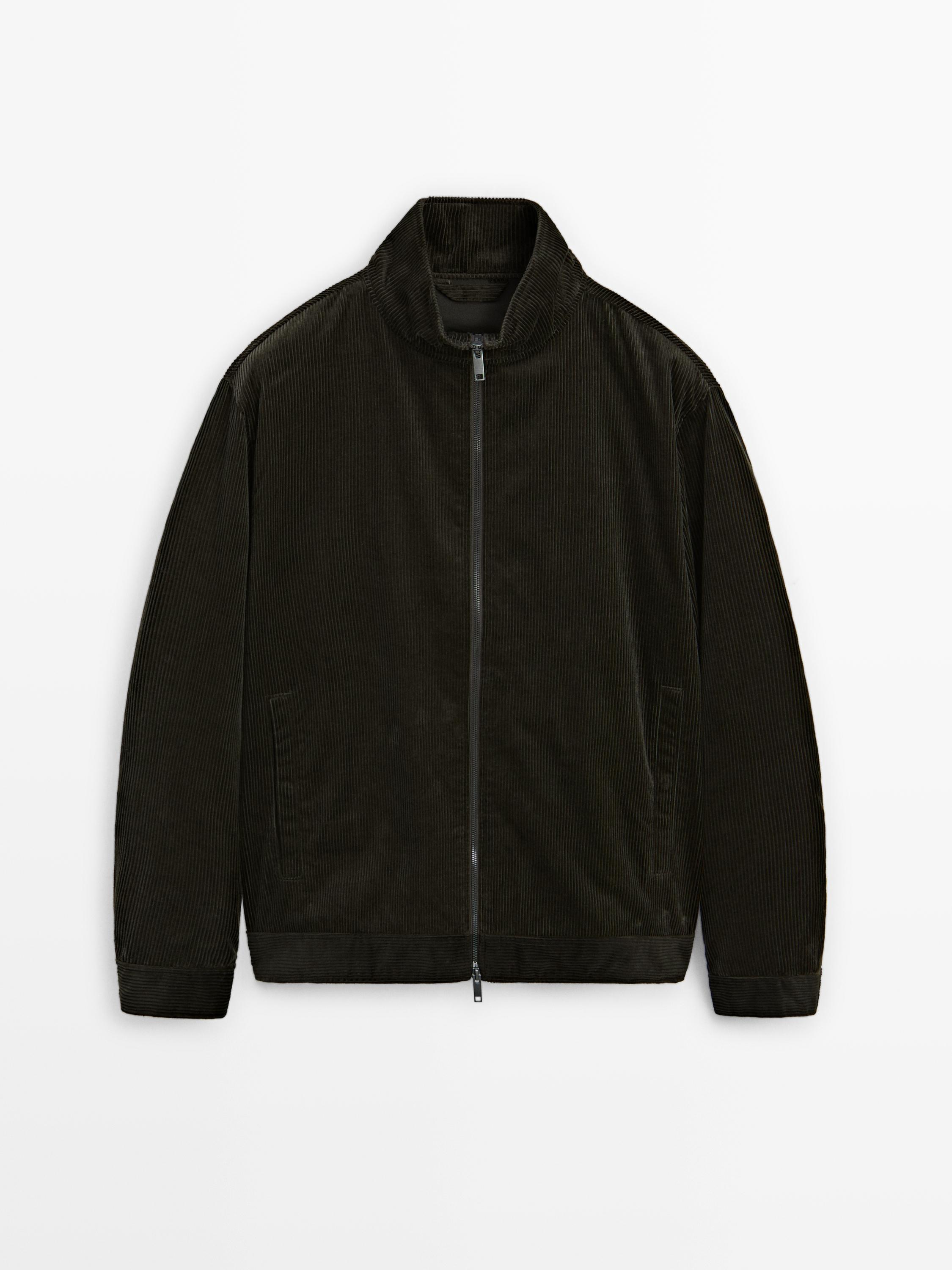 High neck corduroy jacket