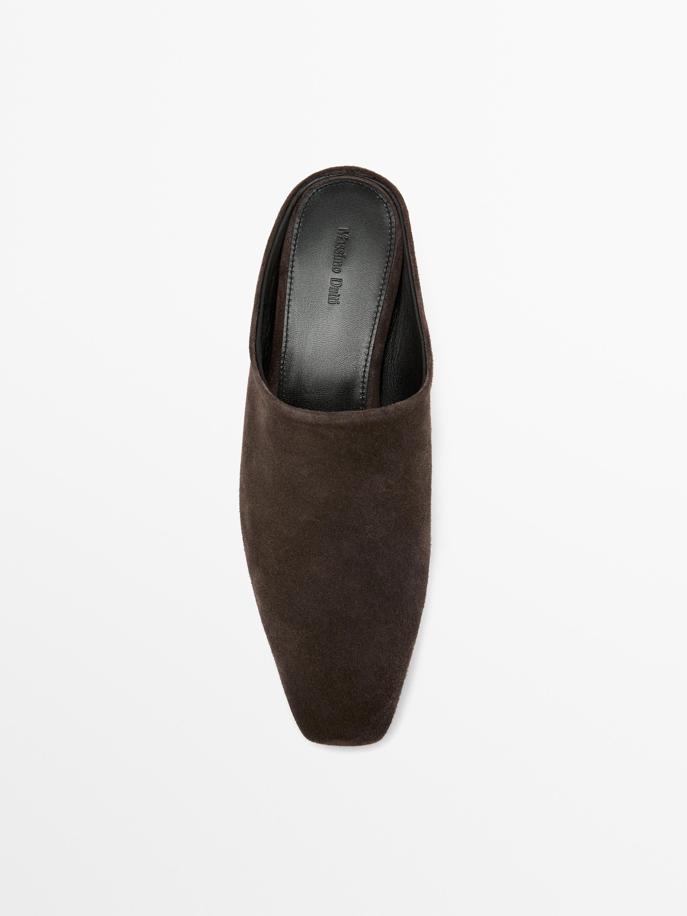 Wedge heel mules — BROWN