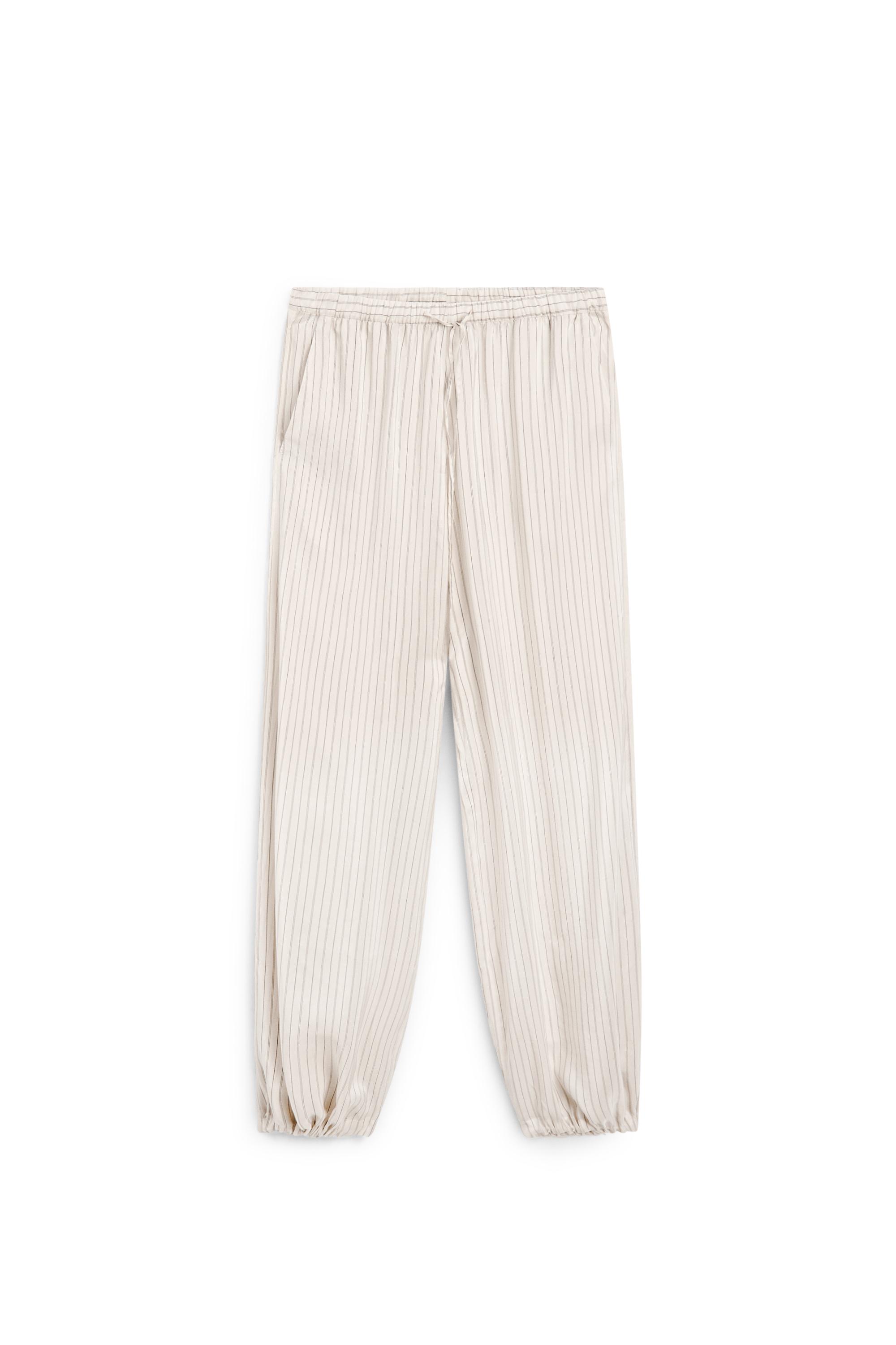 Striped flowing drop crotch pants - STUDIO — CREAM