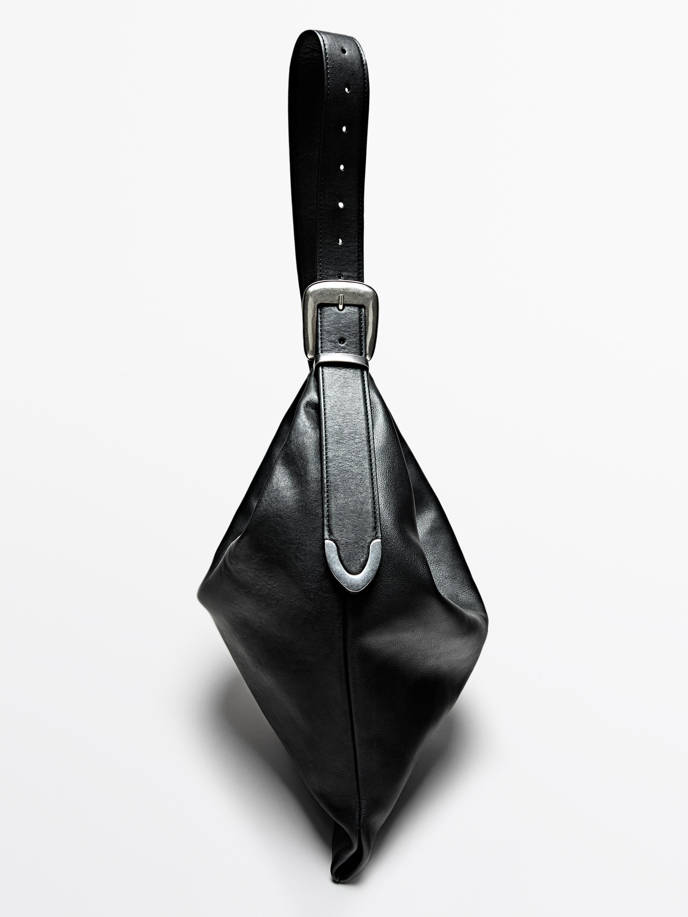 Nappa leather maxi bag