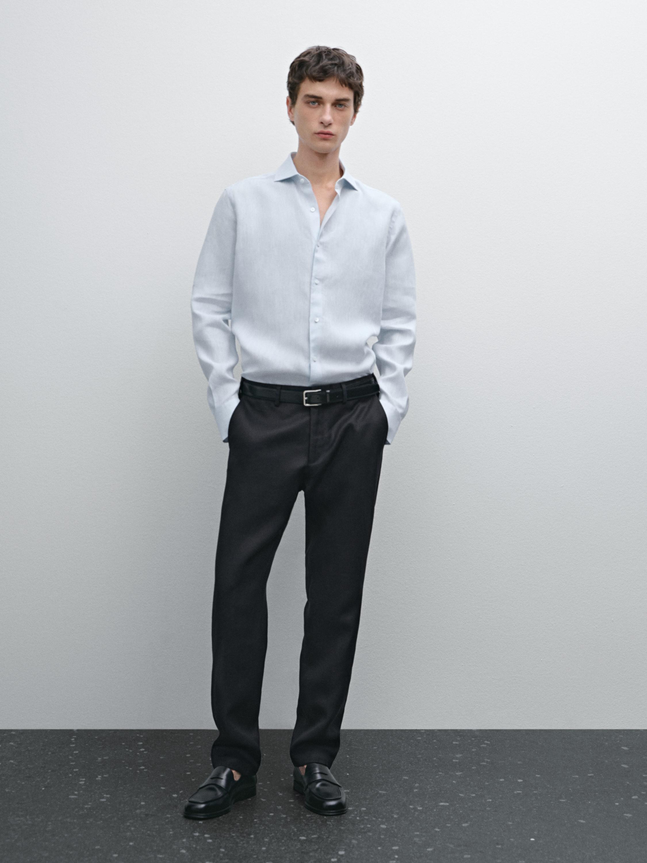 Slim fit shirt 100% linen