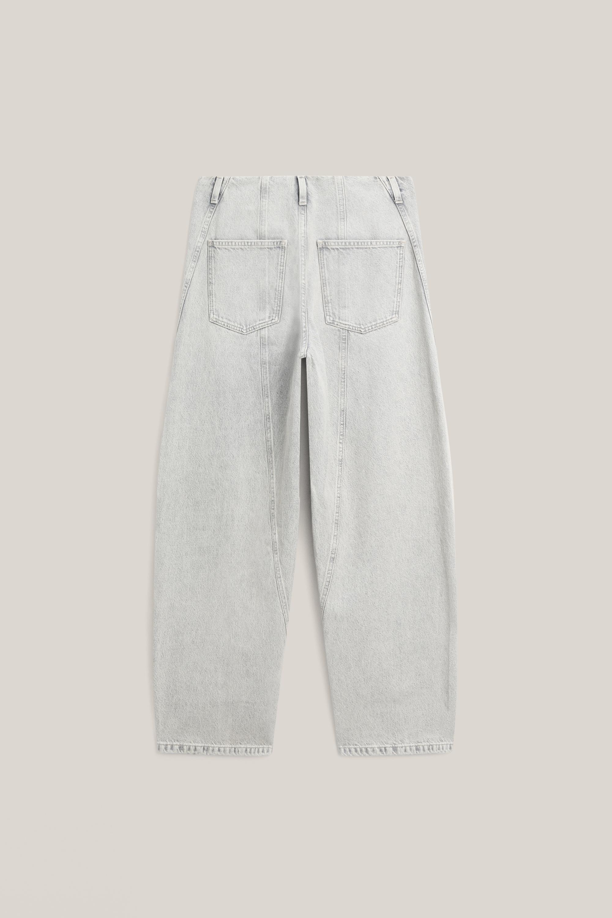 Barrel fit jeans with waist detail - LIMITED EDITION — PEARL GREY