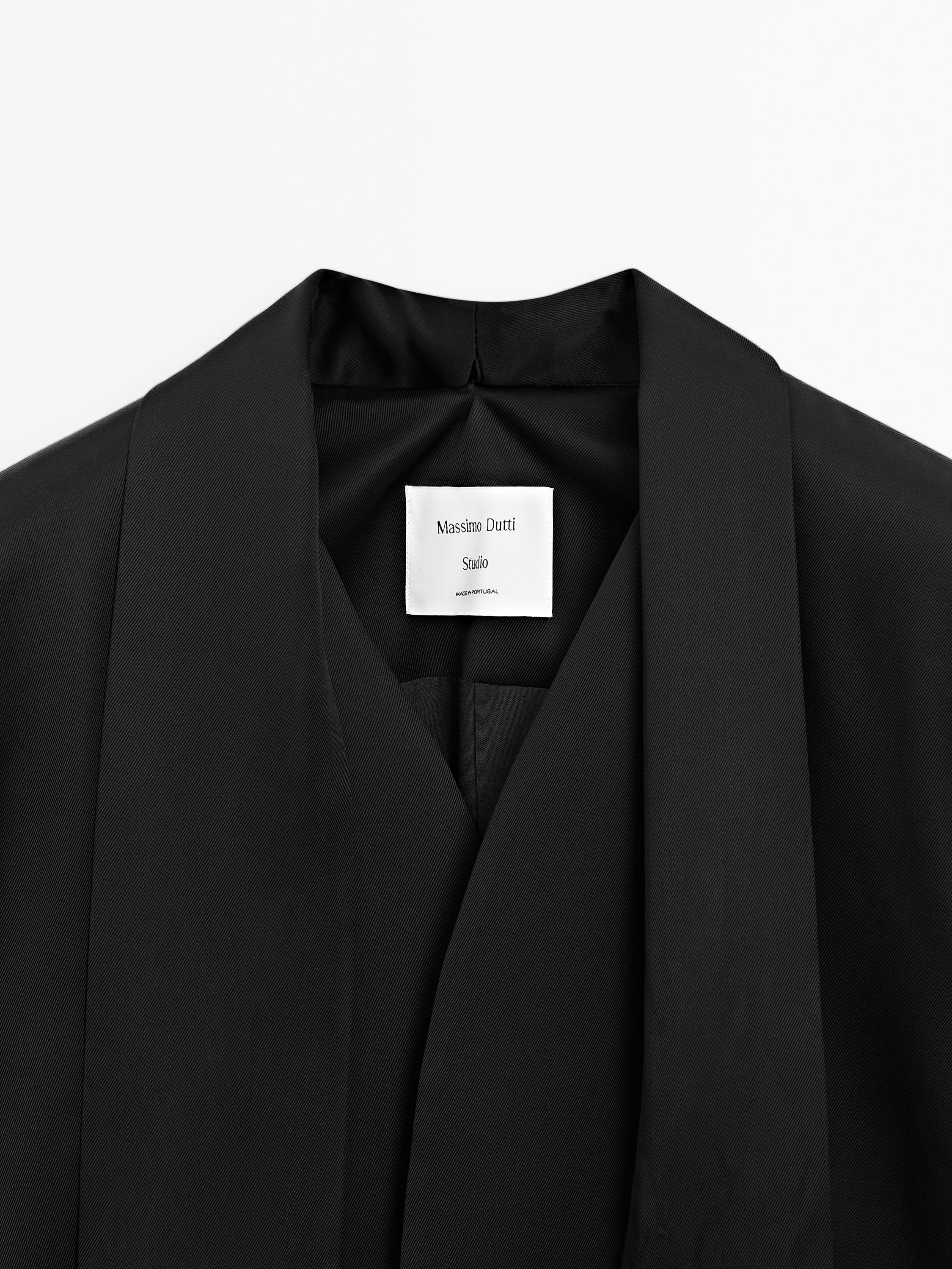 Blazer in Satinoptik mit Halstuch - STUDIO