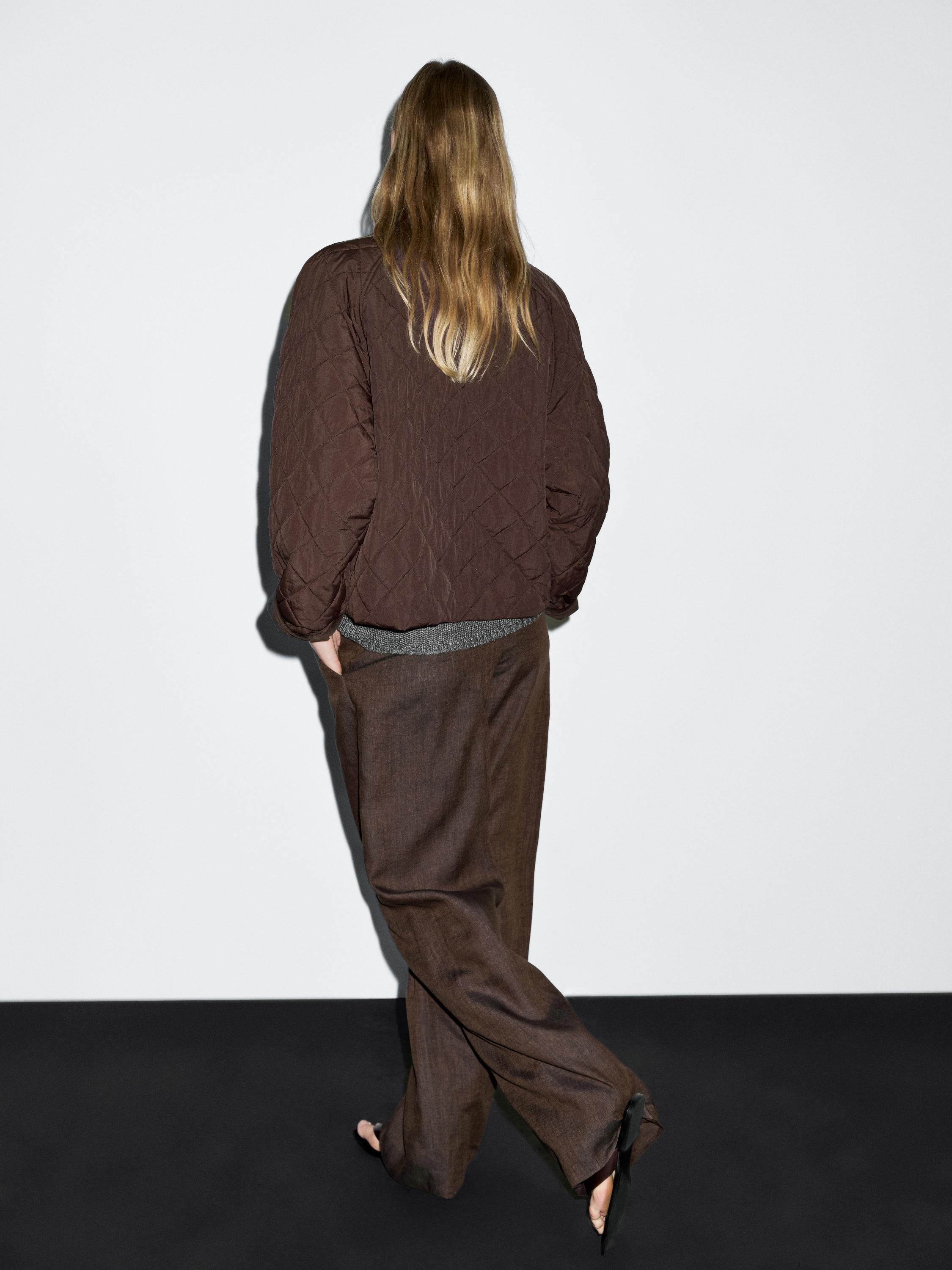 Short lightweight jacket with corduroy detail
