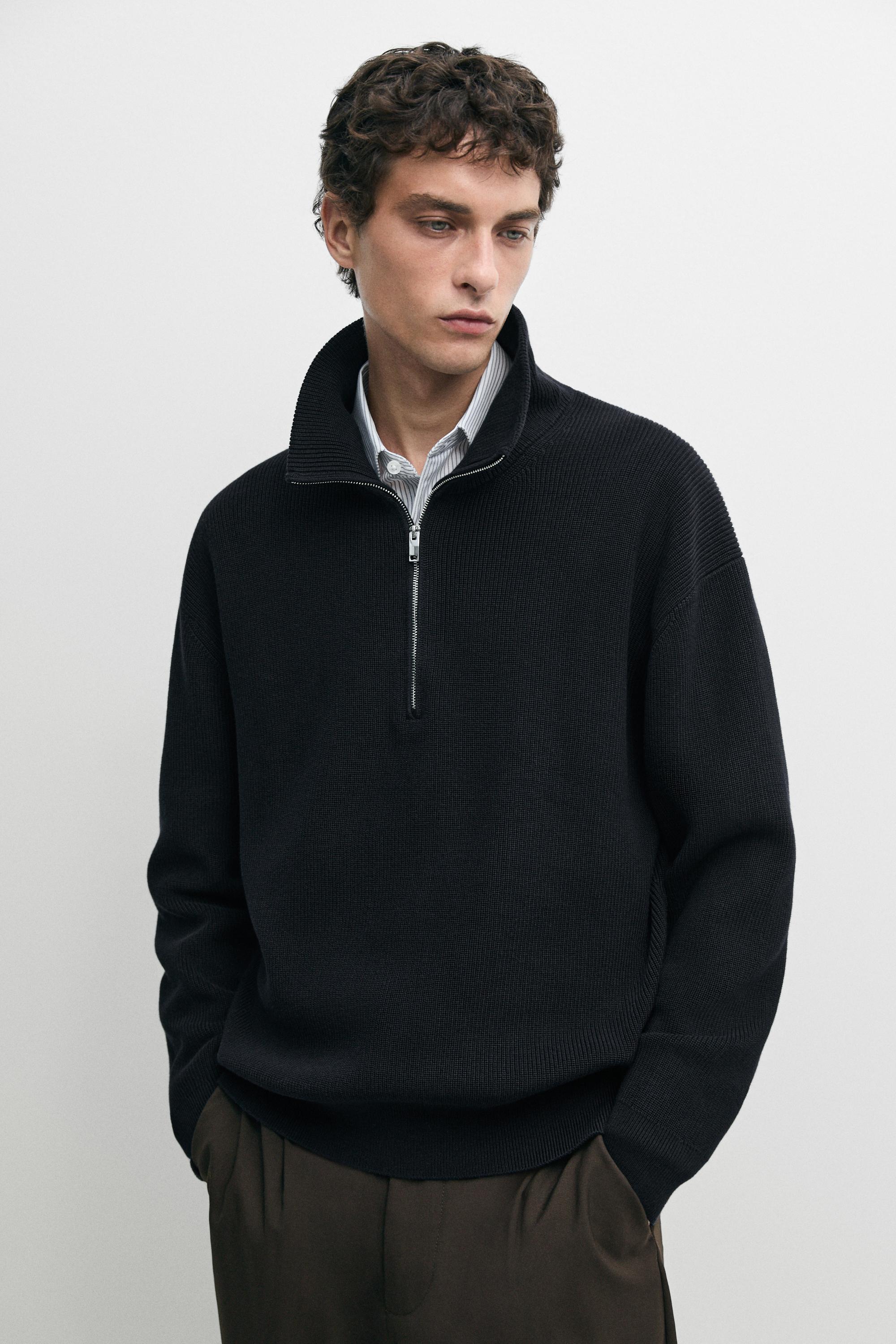 Pull en maille 100 % coton à col camionneur