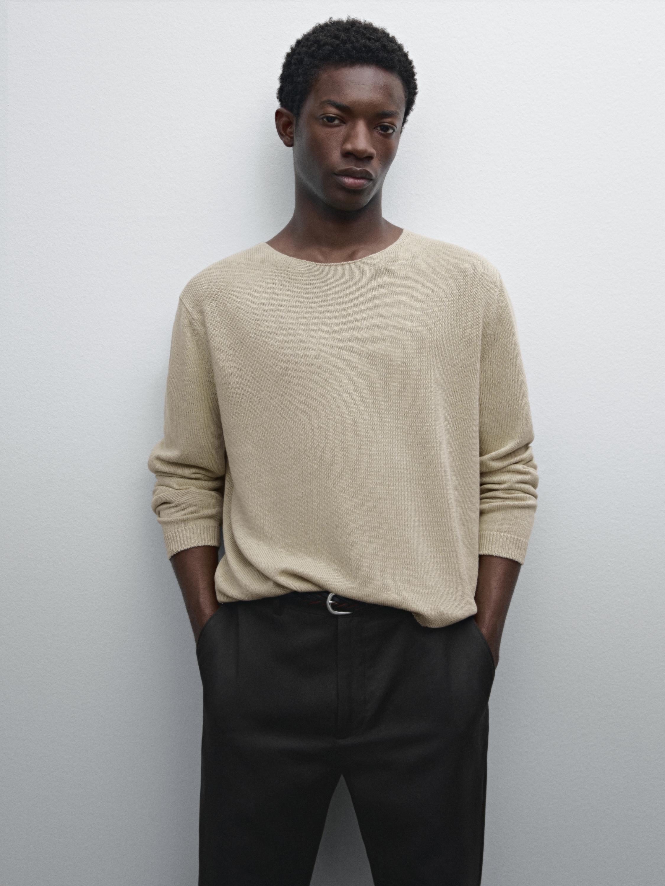 100% linen knit sweater