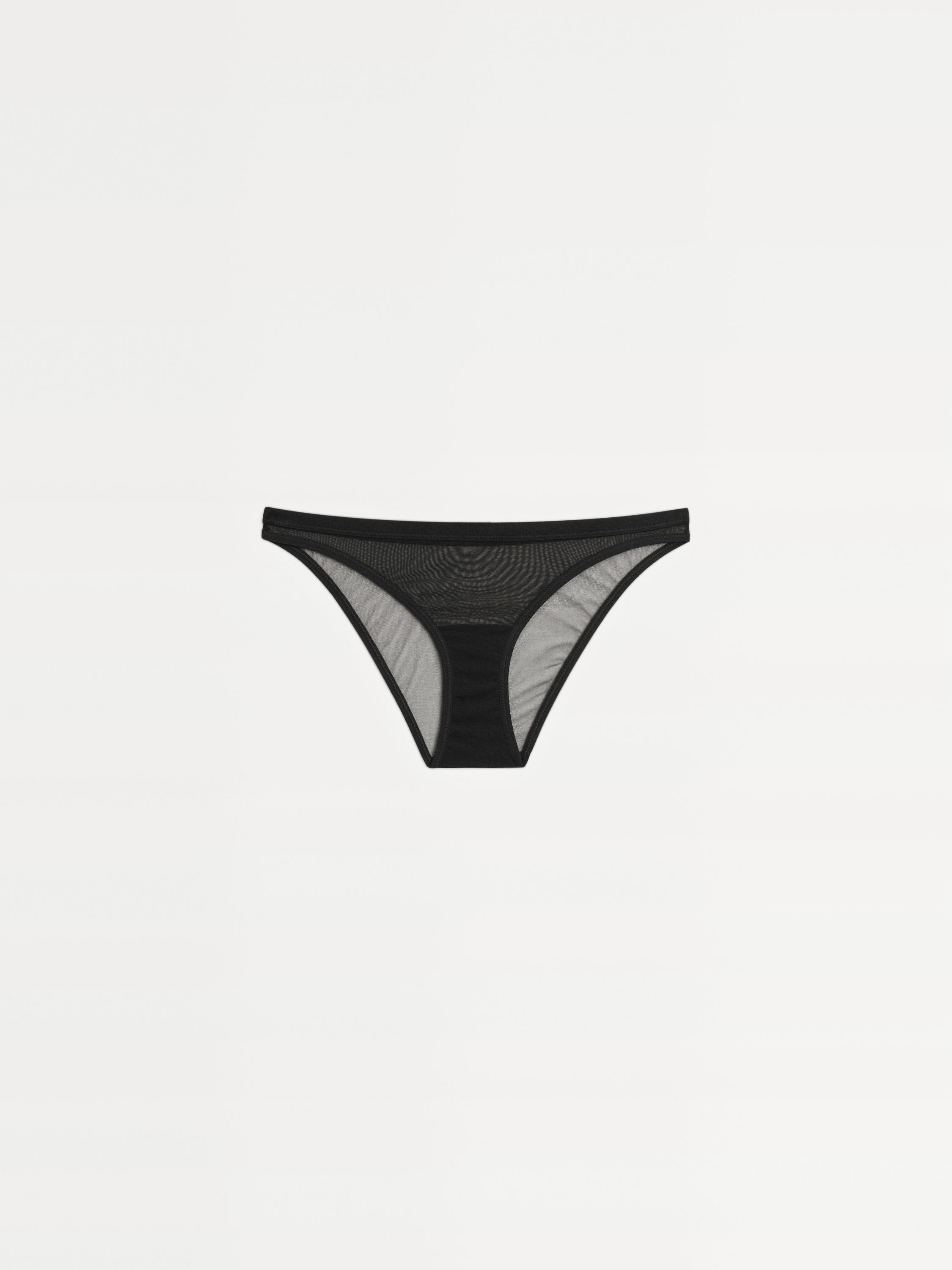 Semi-sheer mesh briefs