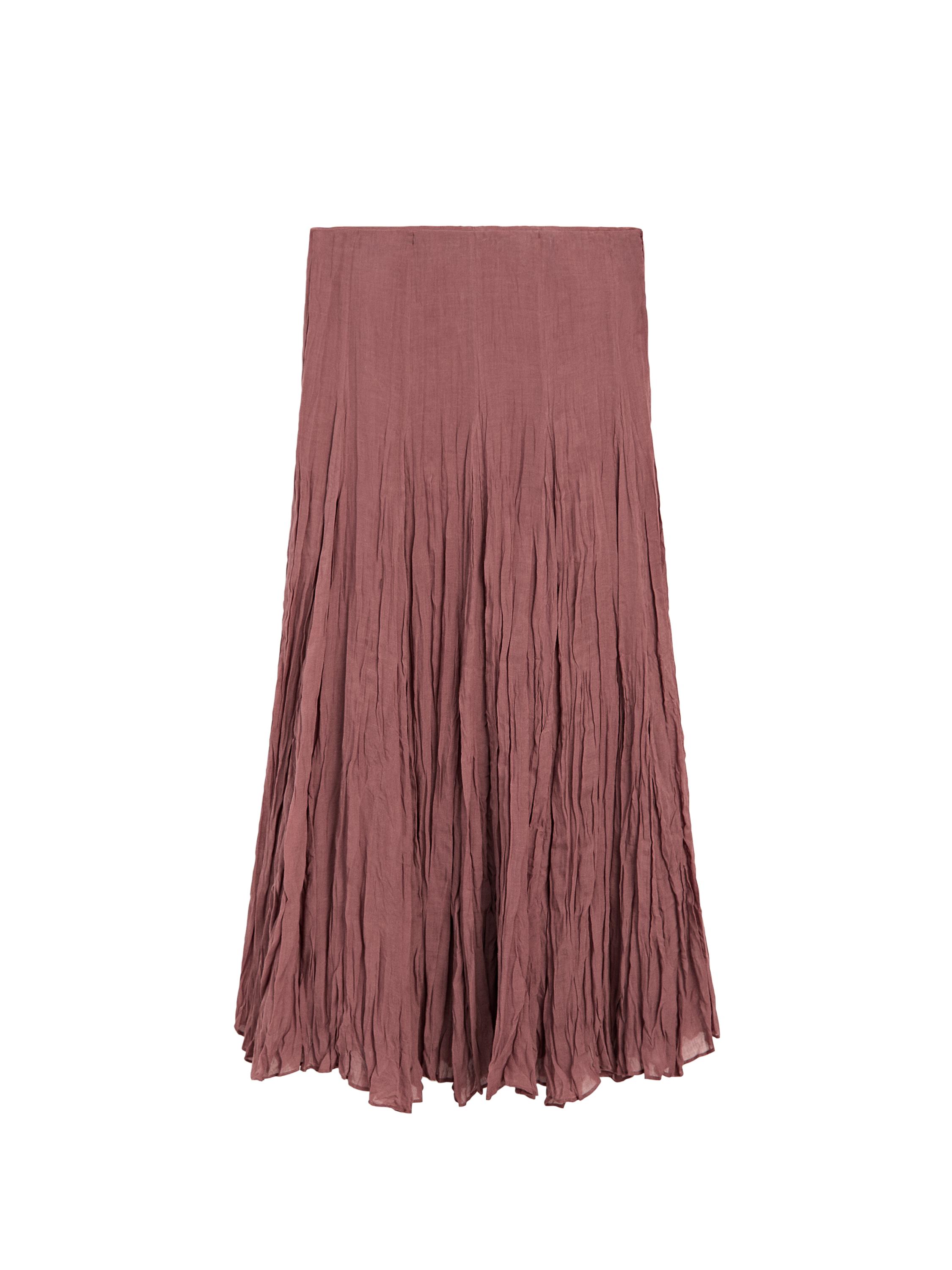 Flowing godet midi skirt — PALE PINK