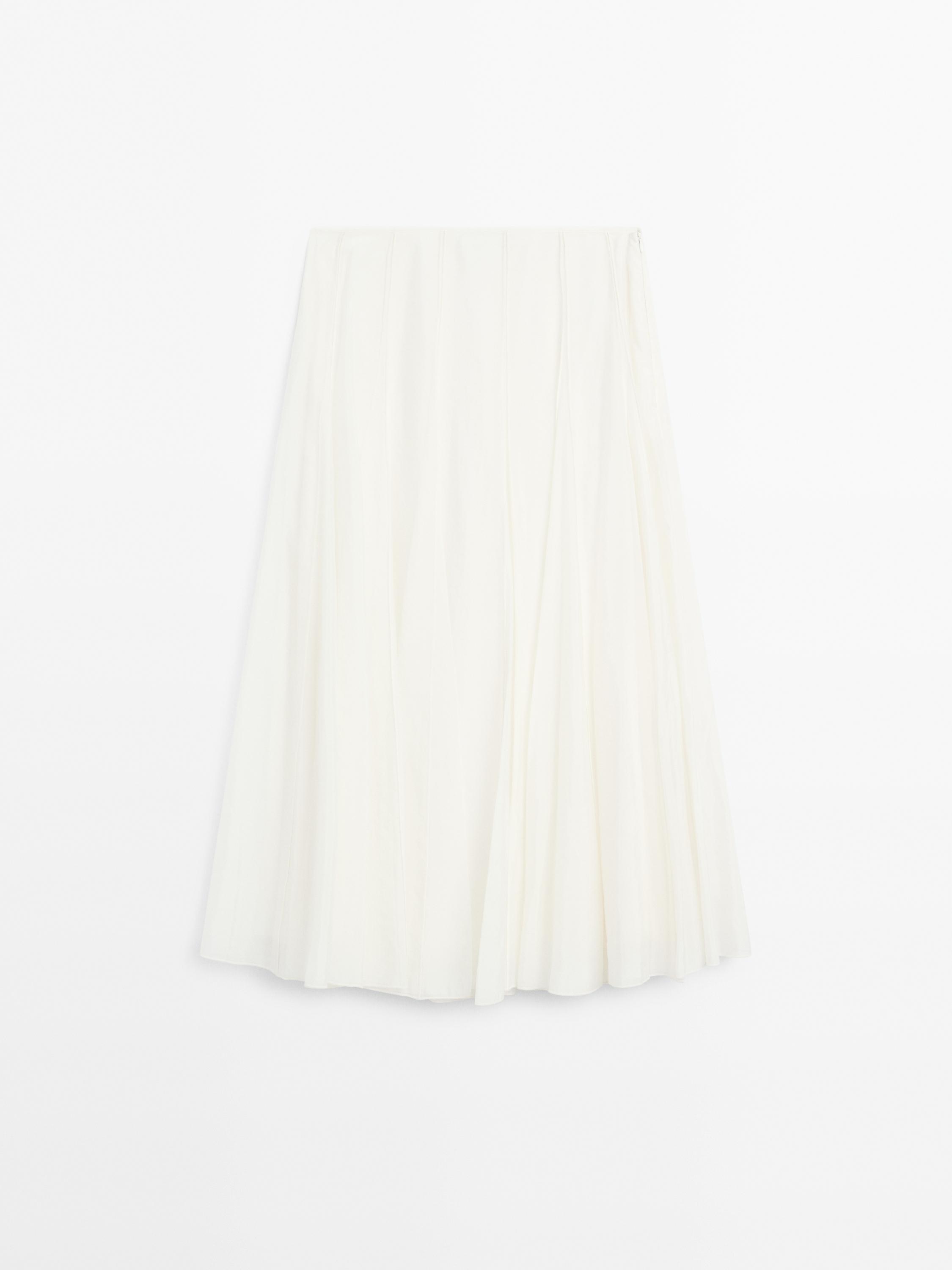 Jupe longue organza à godet