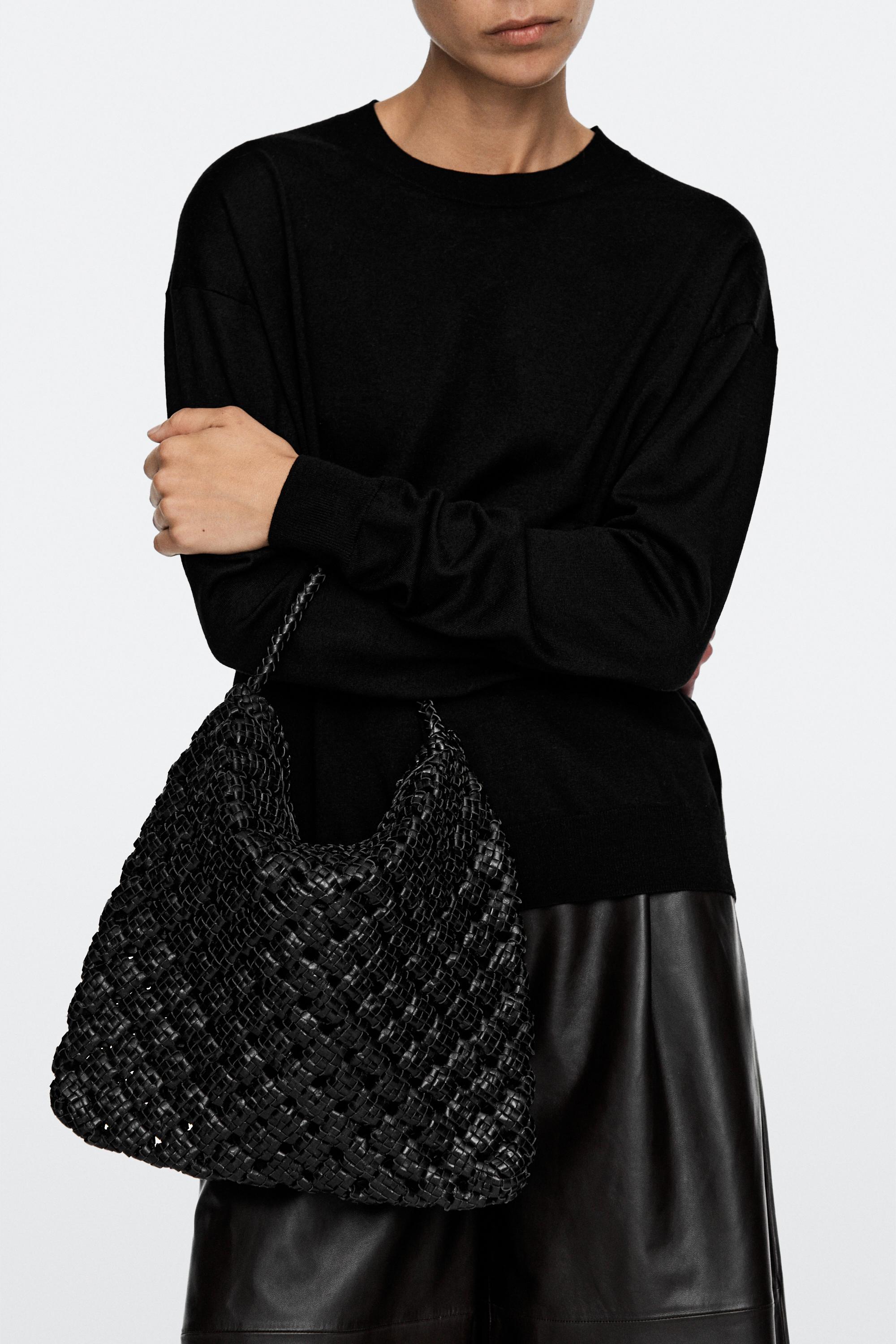 Medium braided nappa leather bag