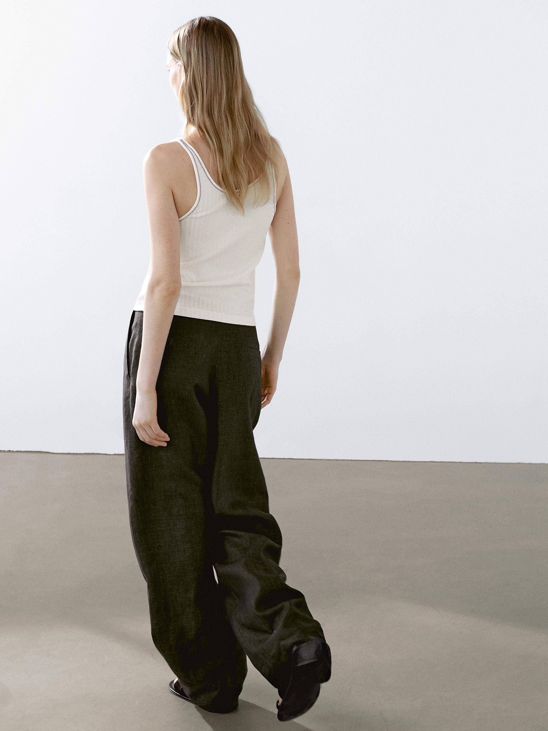 Samarreta punt sense mànigues 100% cotó