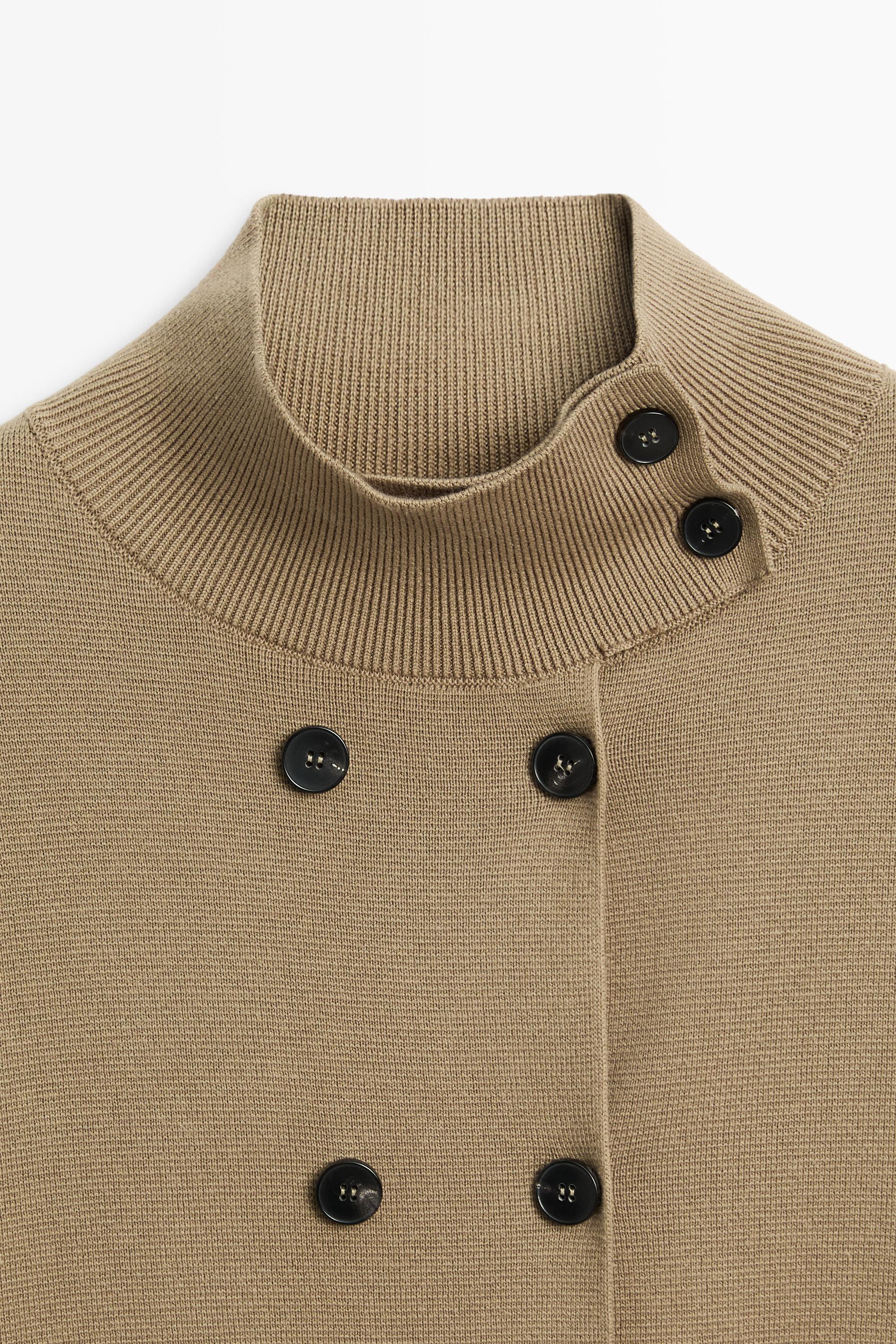 100% cotton double-breasted cardigan — Washed