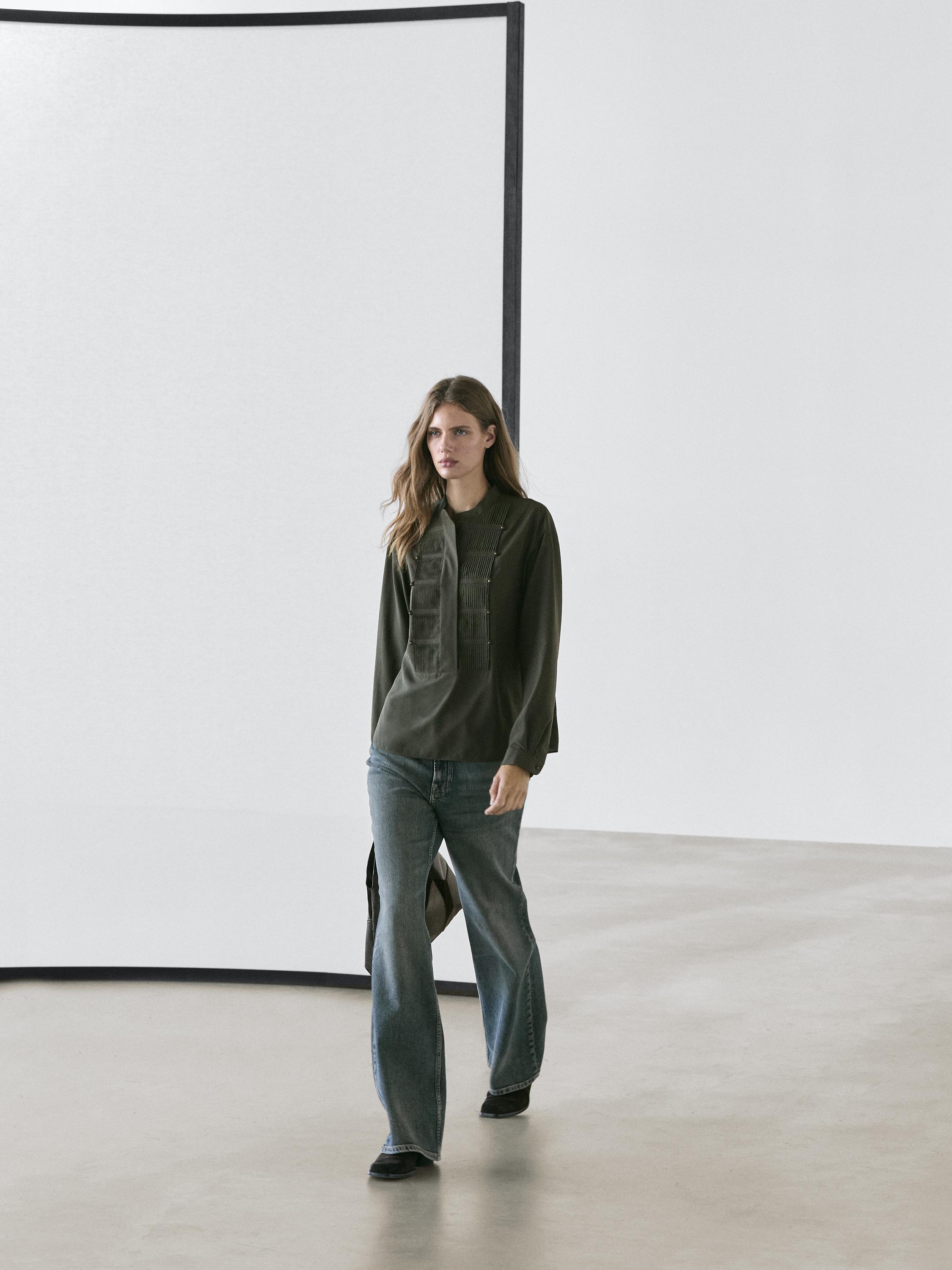 Skjorte med kinakrage