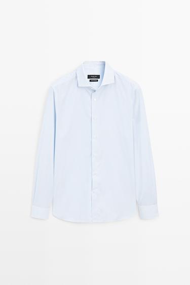 100% Cotton Striped Shirt — WHITE 1