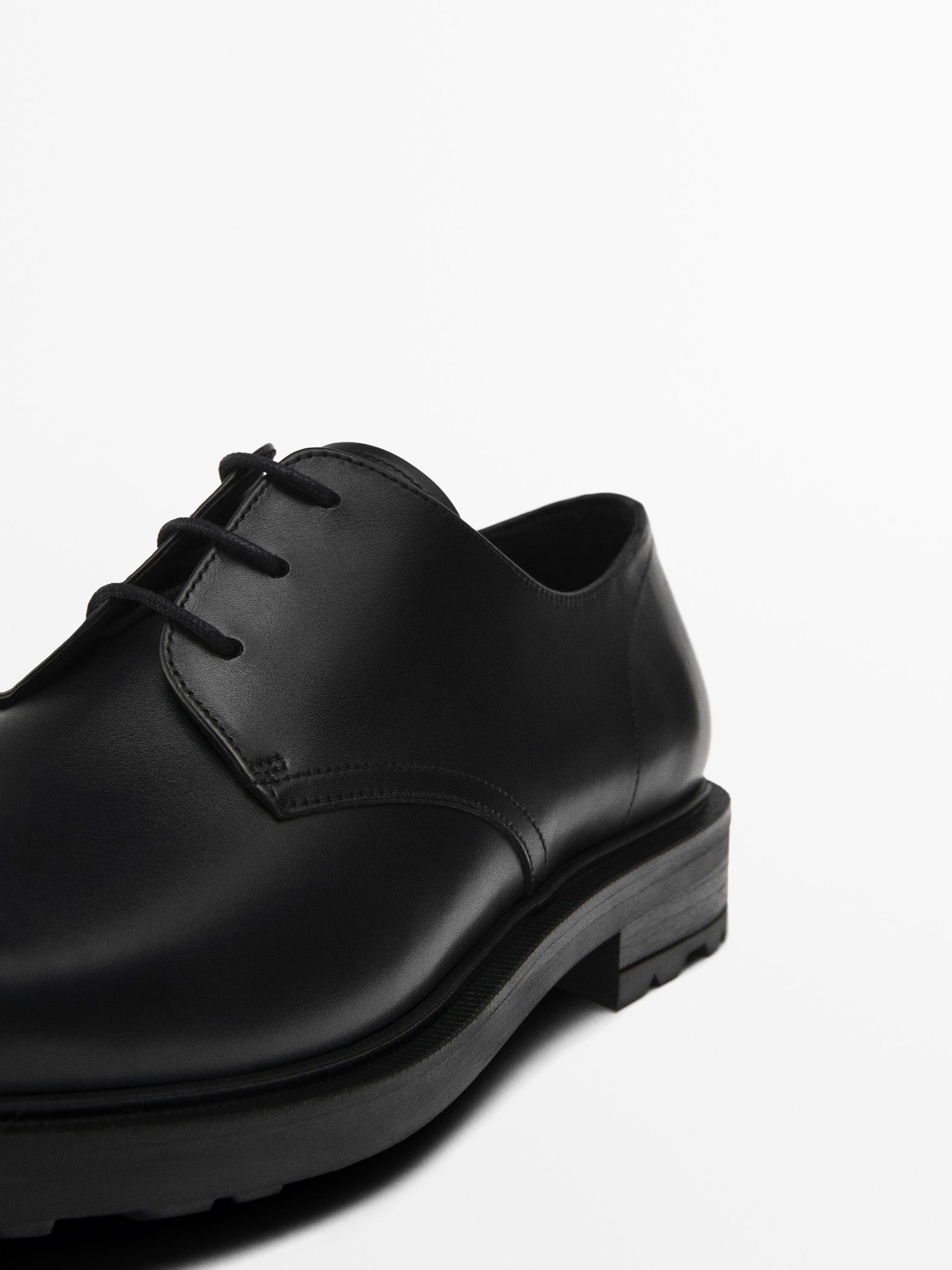 Black derby shoes