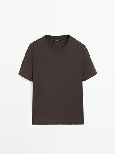 Short sleeve interlock T-shirt — BROWN 2