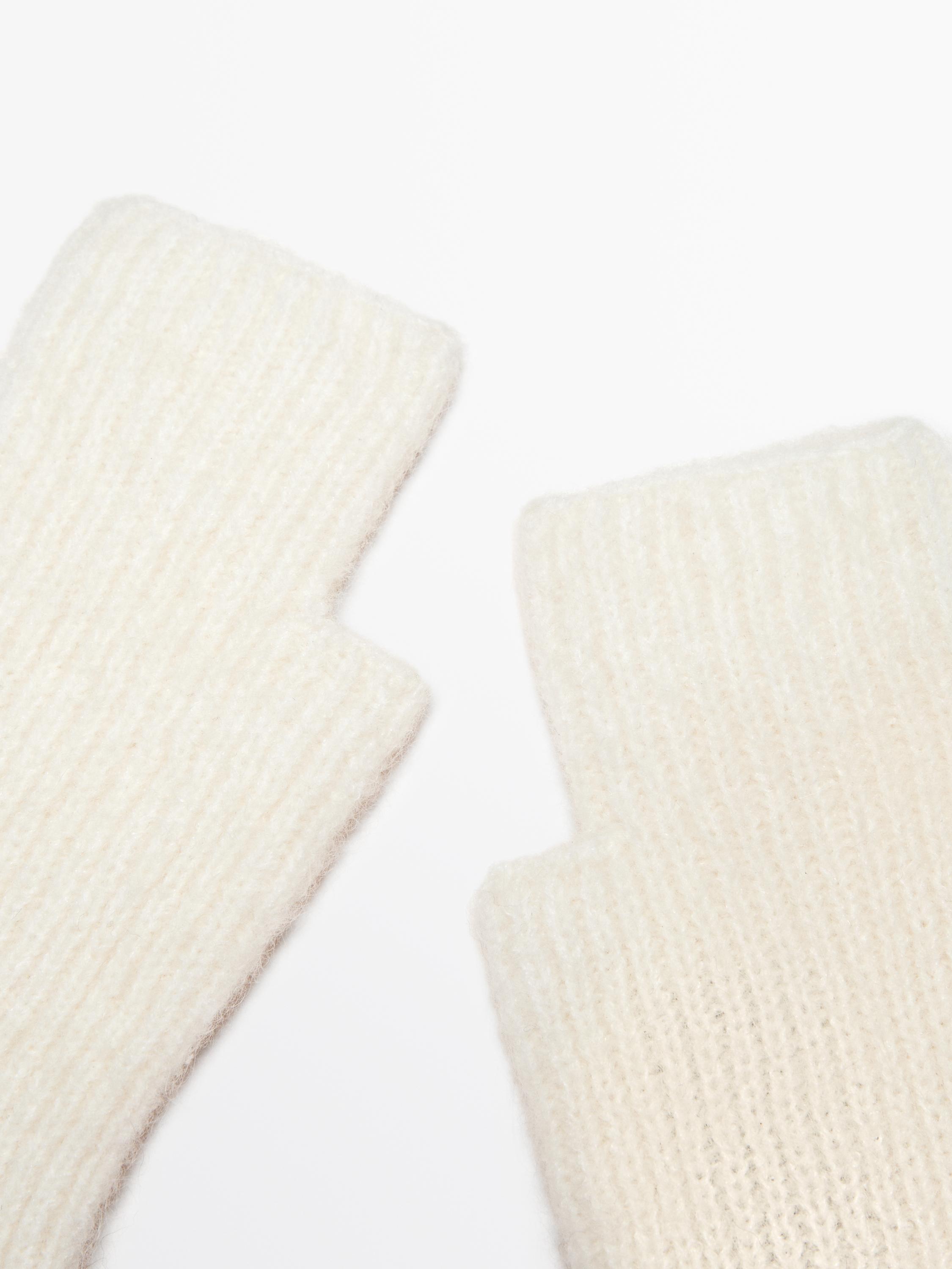Fingerlose Handschuhe mit Alpaka