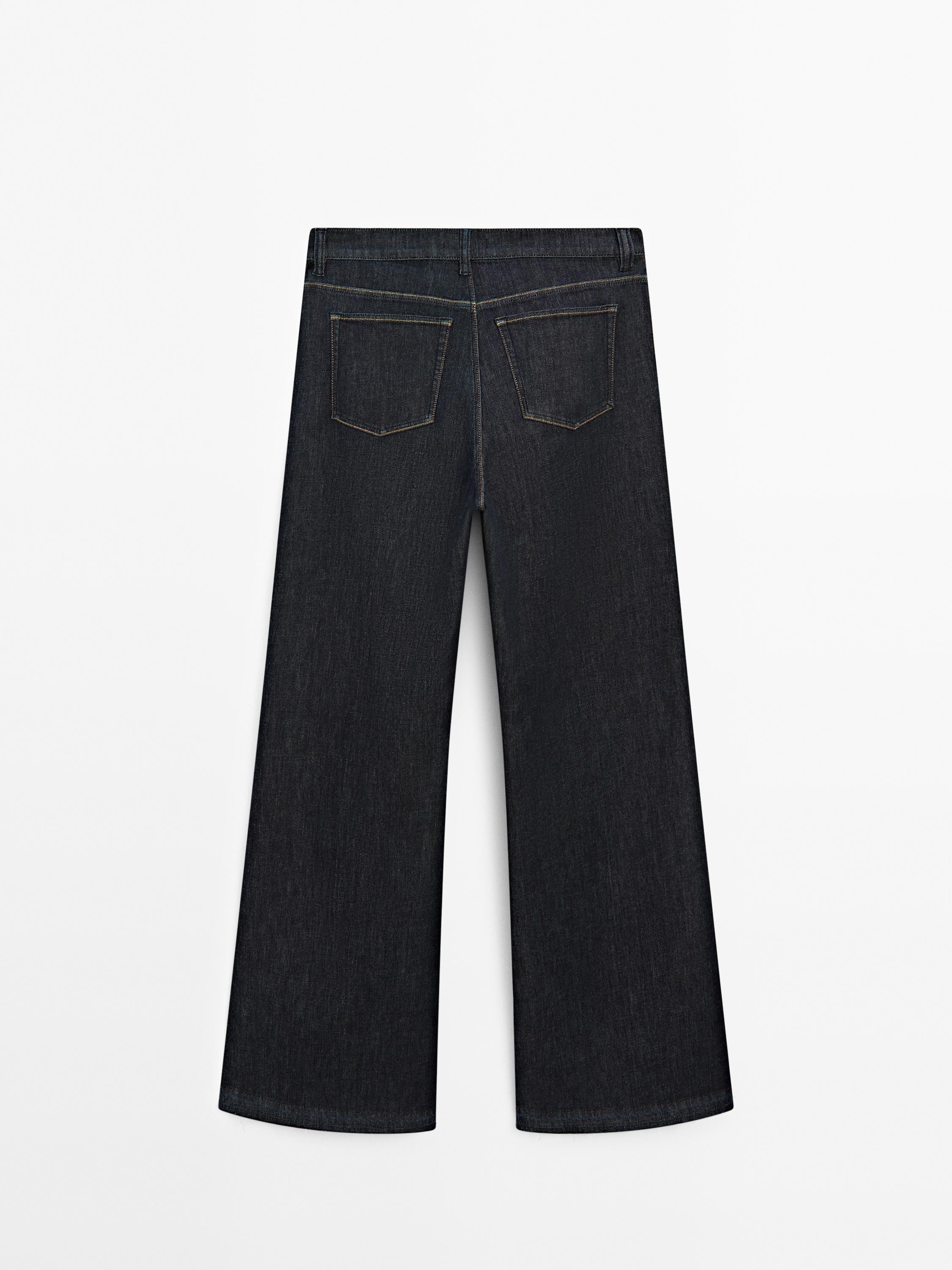 Flared high-waist jeans